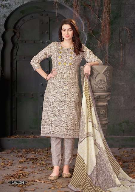 Alok Jahanra Jam Cotton Designer Latest Embroidered Dress Material