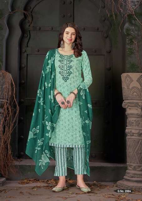 AL KARAM HERITAGE VOL 2 PURE COTTON SLEF EMBRODERY WORK LATEST DRESS MATERIAL SUPPLIER IN SURAT 