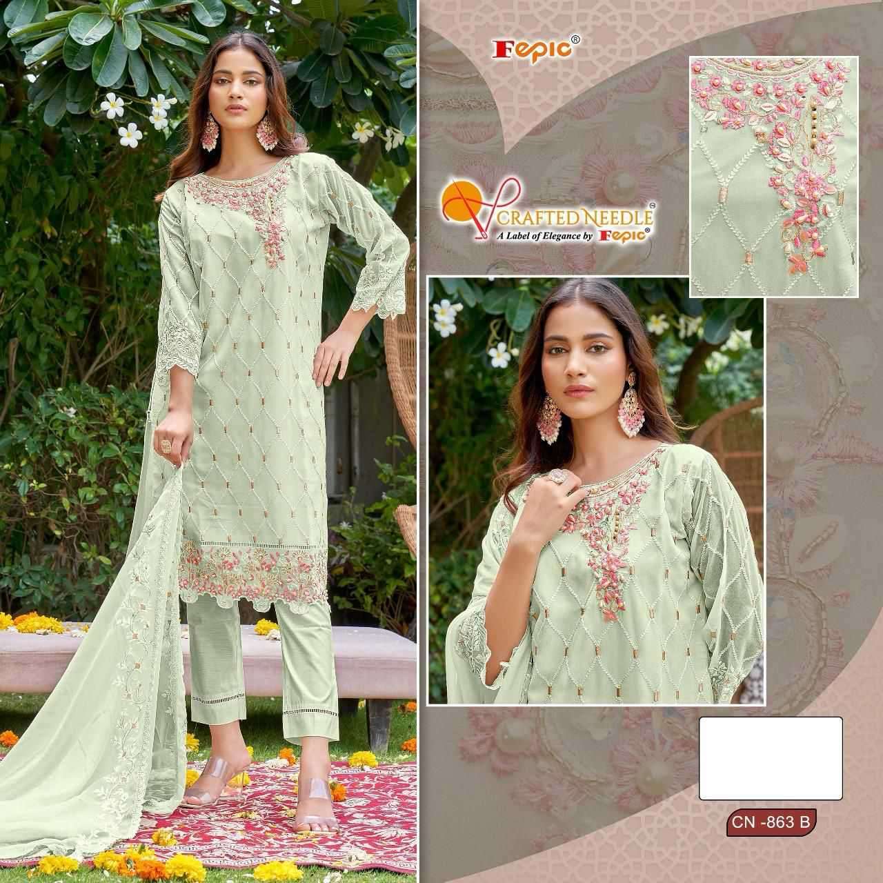 FEPIC CN 863 COLORS DESIGNER PAKISTANI READYMADE DRESS SUPPLIER WHOLESALE PRICE 