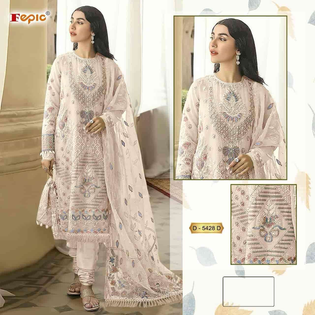 FEPIC D 5428 COLORS PAKISTANI GEORGETTE EMBROIDERY SUIT COLLECTION WHOLESALE RATE SUPPLIER 