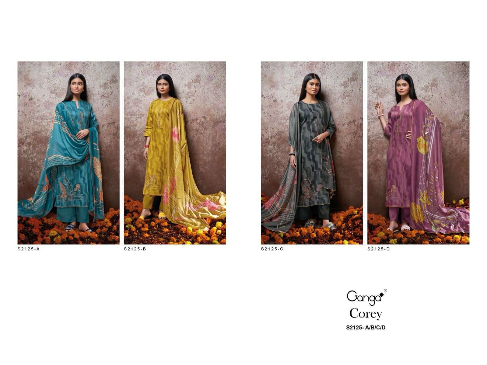 GANGA COREY 2125 COTTON SILK GANGA BRAND SUIT SUPPLIER 