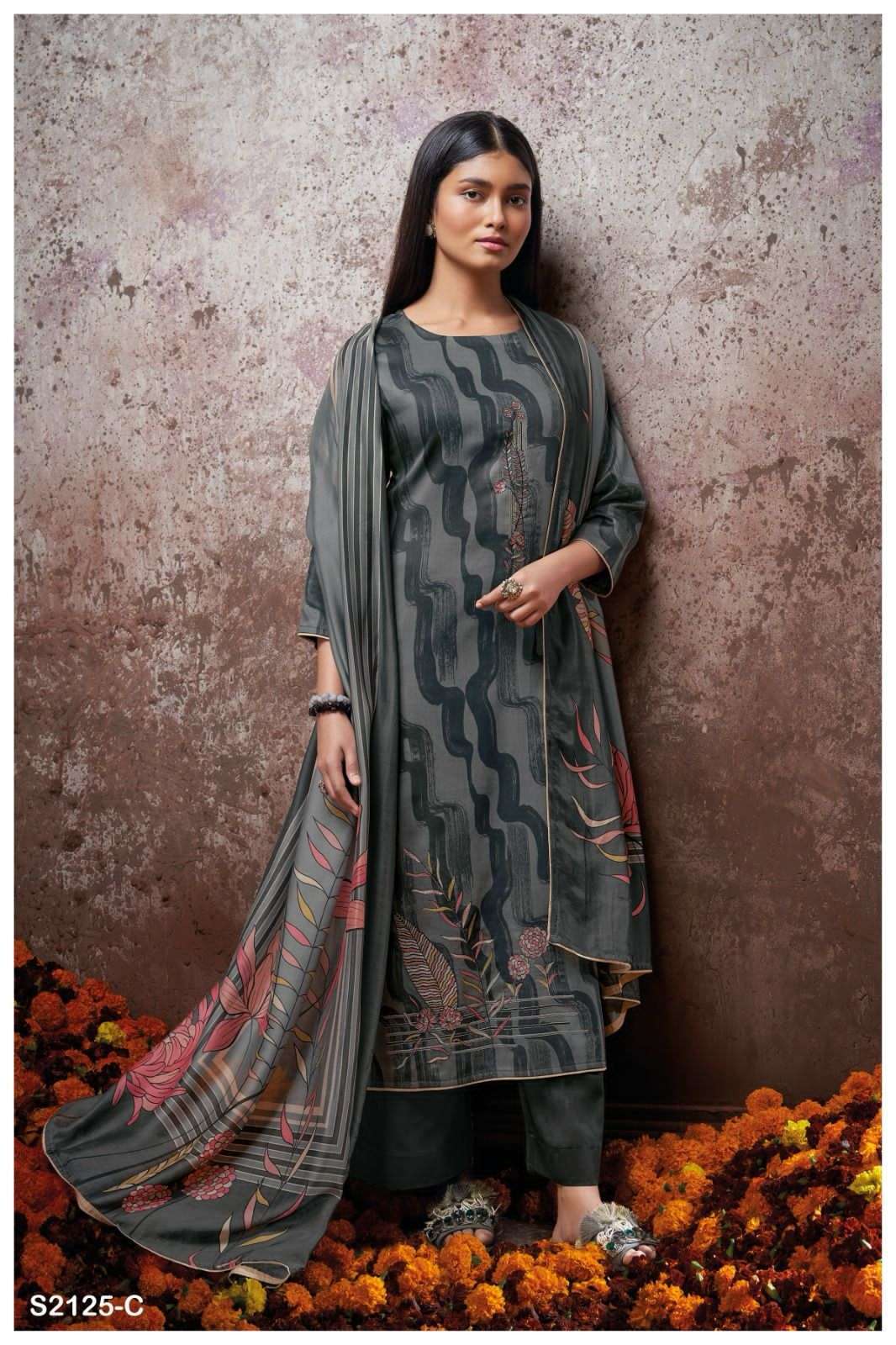 GANGA COREY 2125 COTTON SILK GANGA BRAND SUIT SUPPLIER 