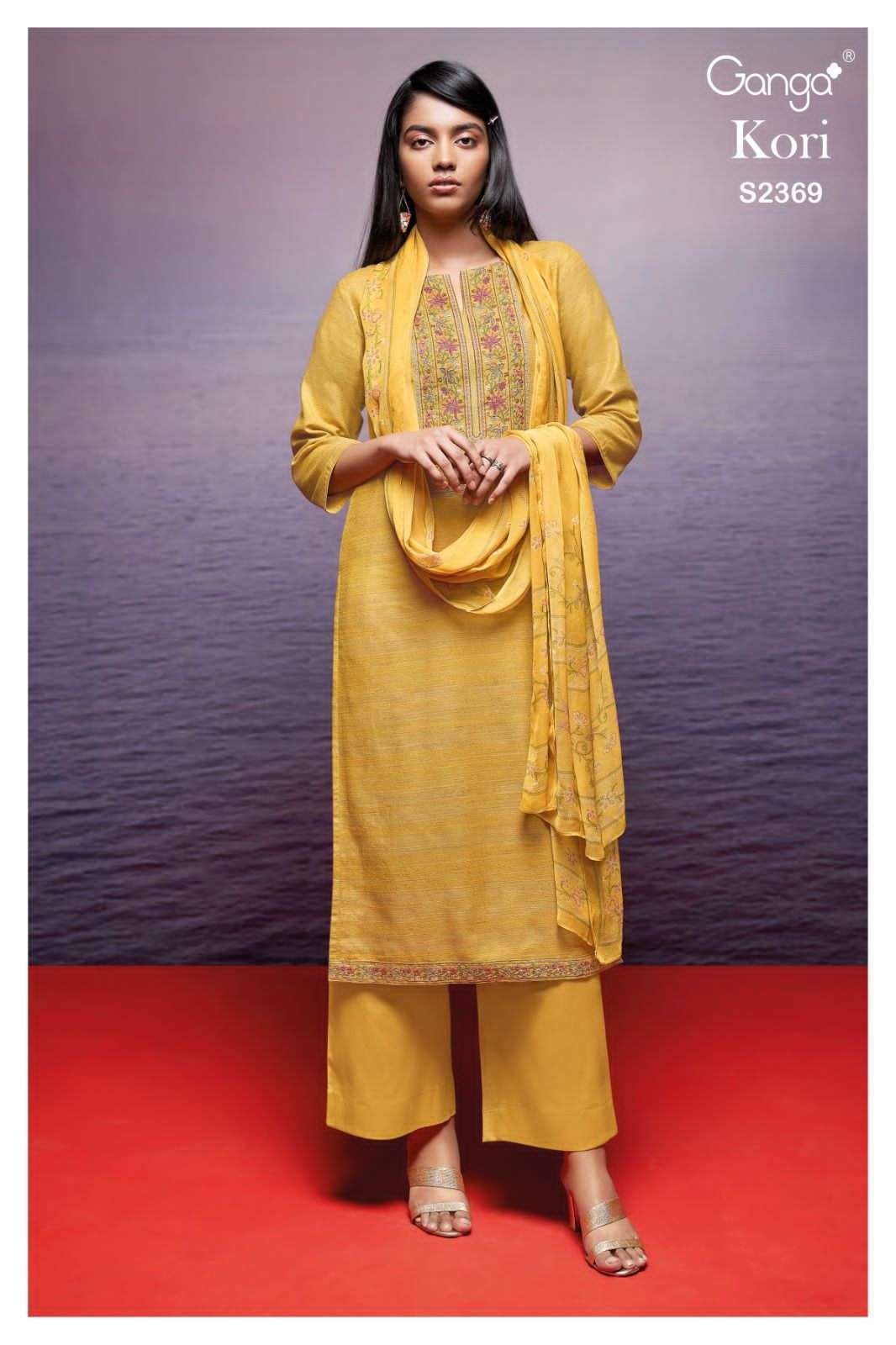GANGA KORI 2369 DESIGNER BRANDED SUIT COLLECTION WHOLESALE RATE 