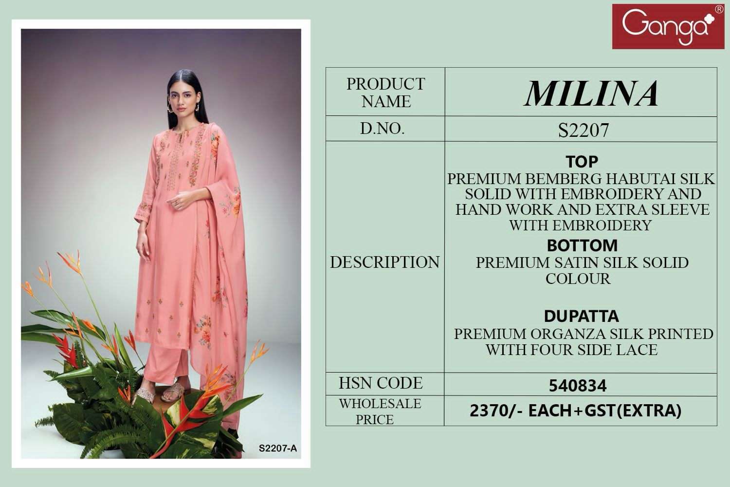 ganga milina 2207 pure bemberg silk suit collection wholesale price 1 2024 01 01 12 11 02