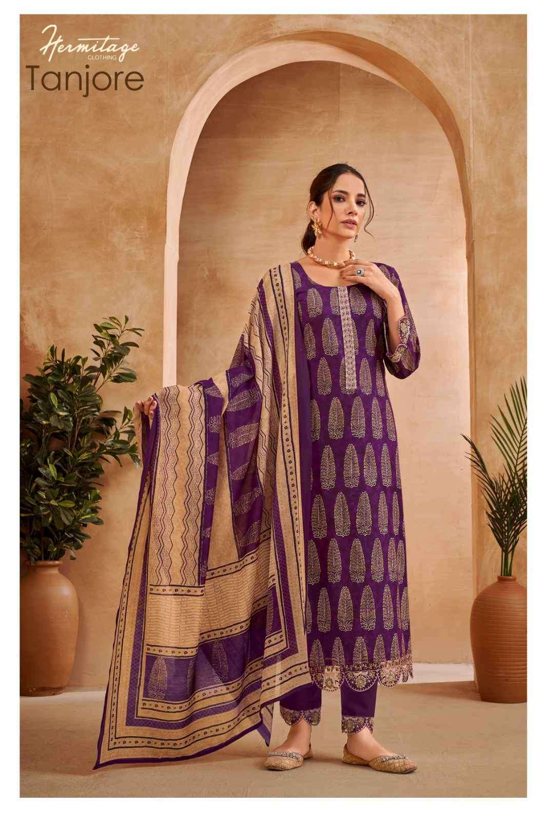 HERMITAGE TANJORE FANCY COTTON SALWER SUIT NEW COLLECTION WHOLESALE PRICE 