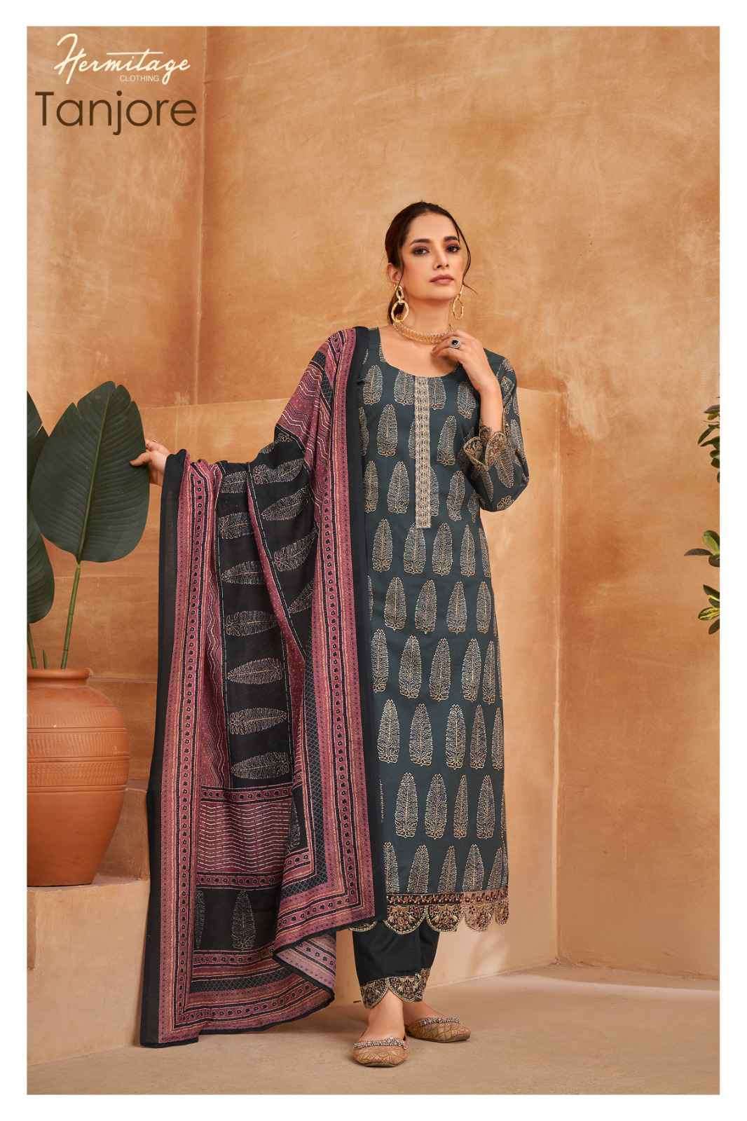 HERMITAGE TANJORE FANCY COTTON SALWER SUIT NEW COLLECTION WHOLESALE PRICE 