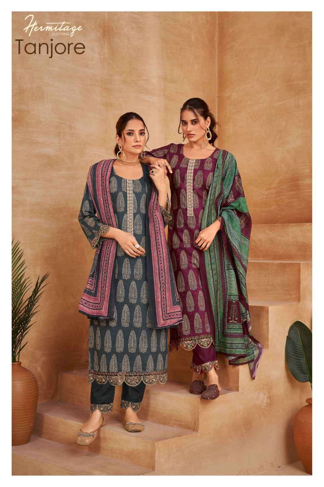 HERMITAGE TANJORE FANCY COTTON SALWER SUIT NEW COLLECTION WHOLESALE PRICE 