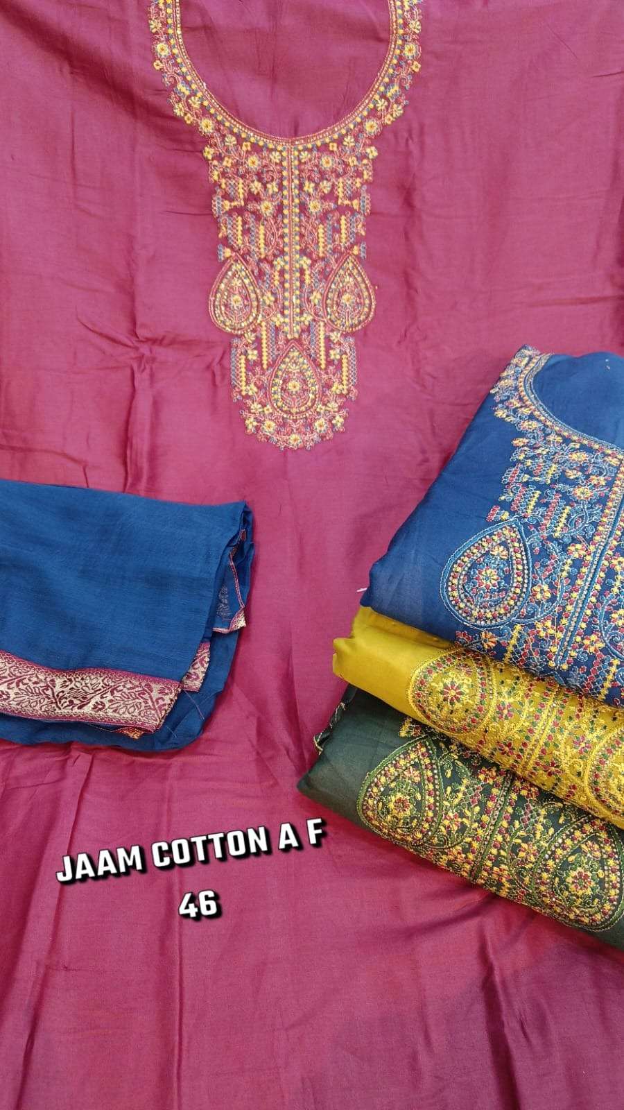 NFS suits - Fabric Top jaam cotton suit 5mtr Embodiery... | Facebook