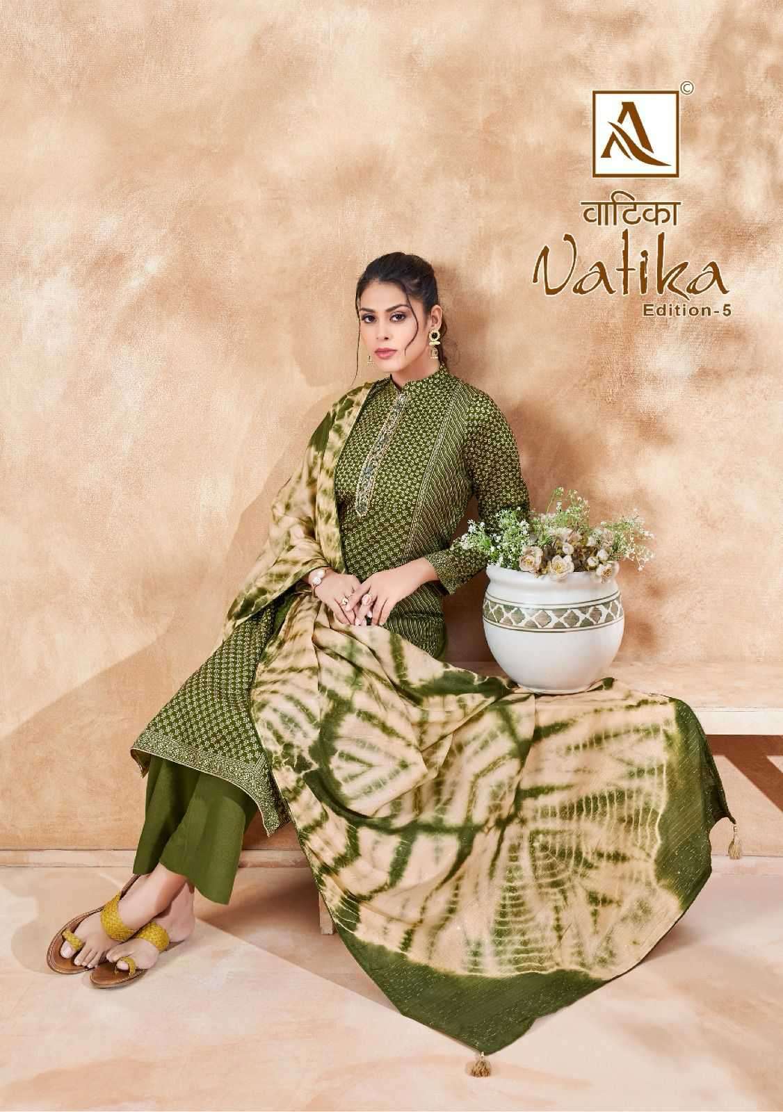 ALOK SUIT LATEST CATALOGUE VATIKA EDITION 5 FANCY COTTON SALWER KAMEEZ WHOLESALER 