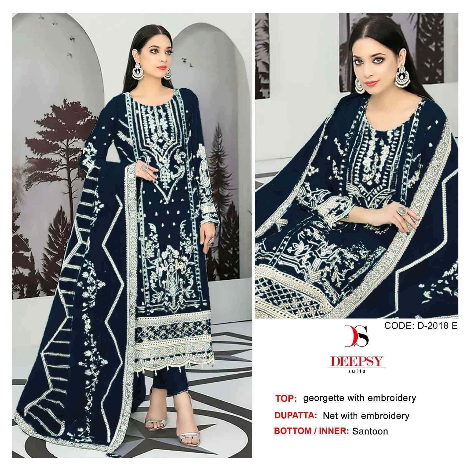 DEEPSY D 2018 COLORS VOL 2 PAKISTANI STYLE GEORGETTE SUIT COLLECTION WHOLESALE RATE SURAT