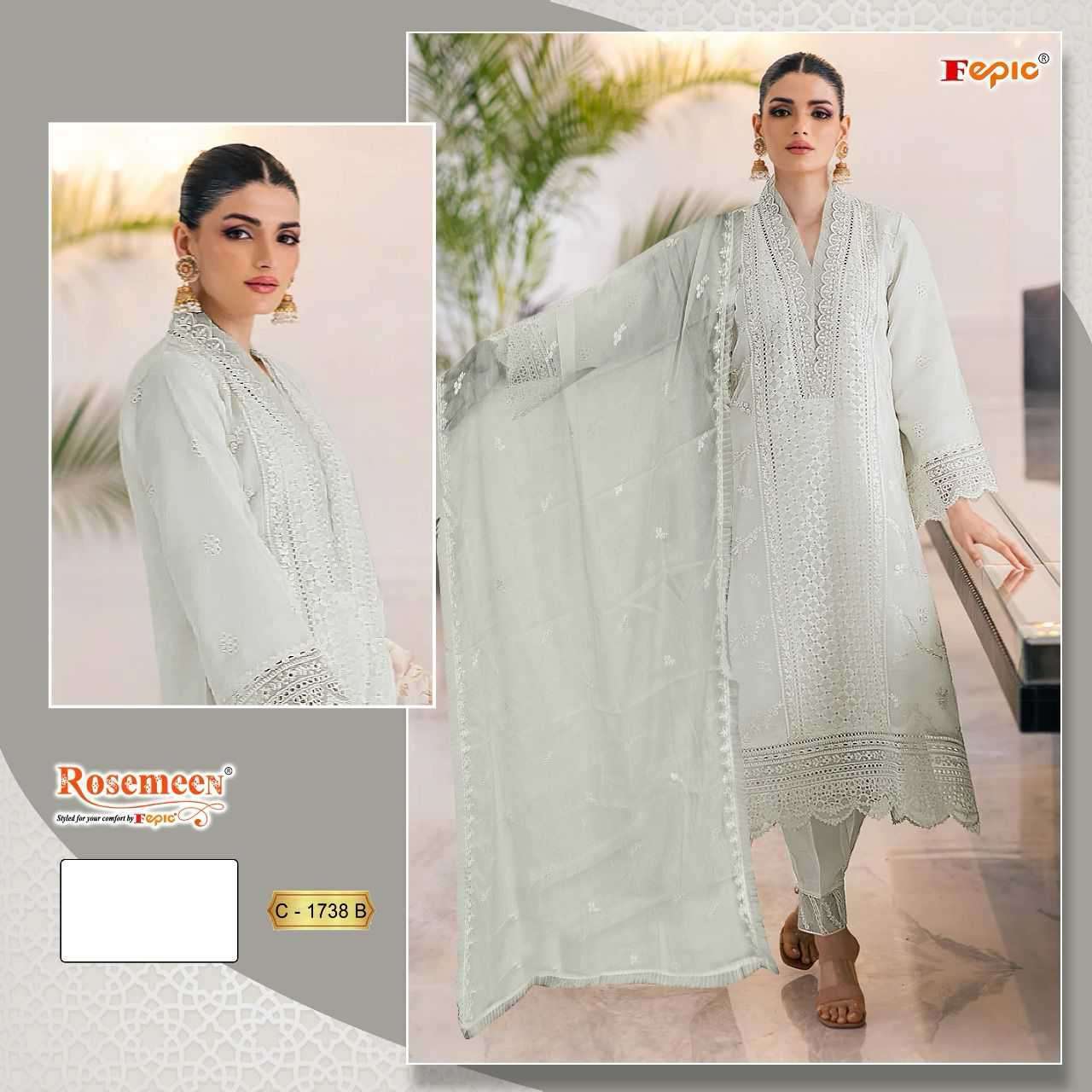 FEPIC C 1738 COLORS DESIGNER EMBROIDERED PAKISTANI DRESS COLLECTION 