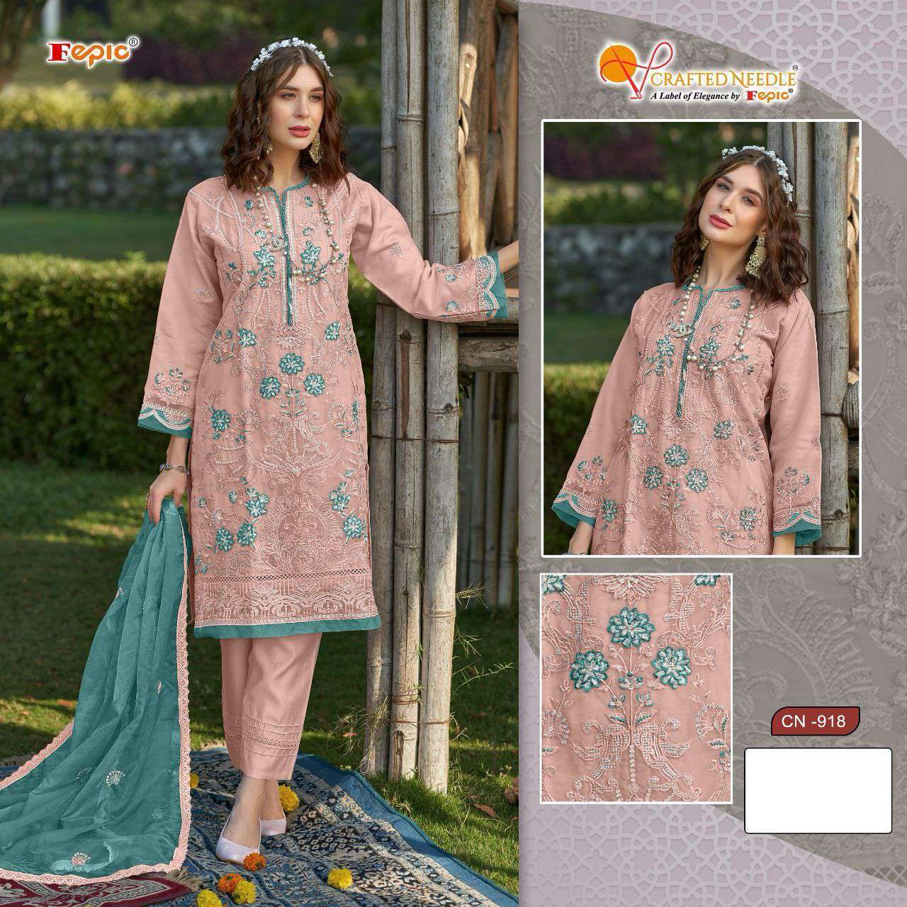 FEPIC CN 918 COLORS READYMADE PAKISTANI DESIGNER WEDDING WEAR DRESS COLLECTION SUPPLIER 