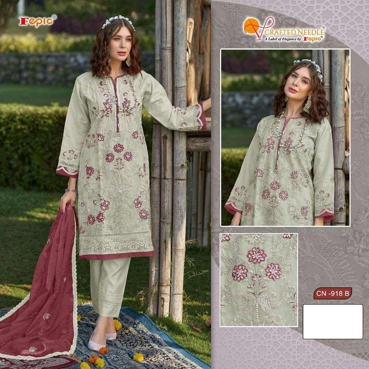 FEPIC CN 918 COLORS READYMADE PAKISTANI DESIGNER WEDDING WEAR DRESS COLLECTION SUPPLIER 