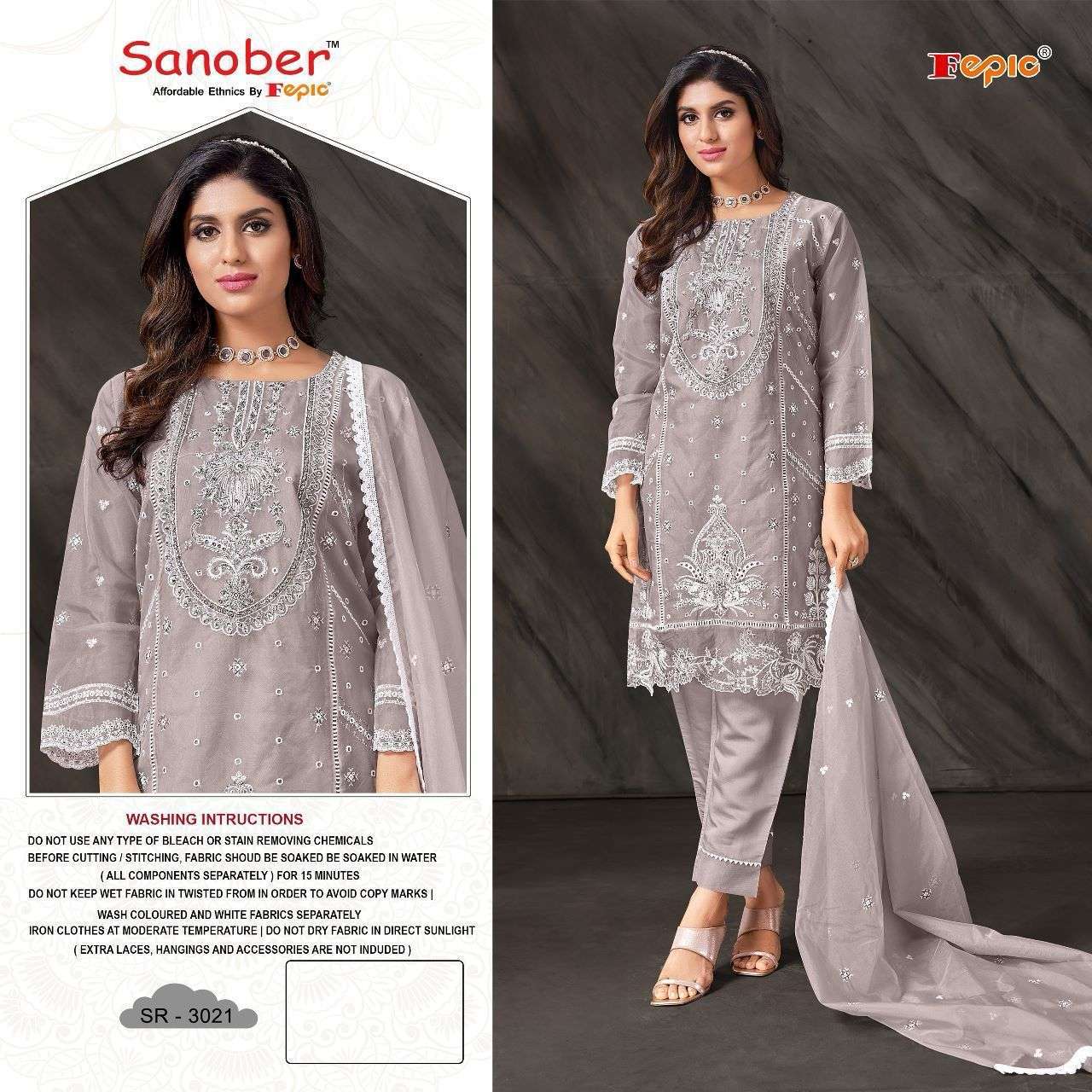 FEPIC SANOBER 3021 COLORS DESIGNER PAKISATNI DRESS COLLECTION WHOLESALE PRICE 