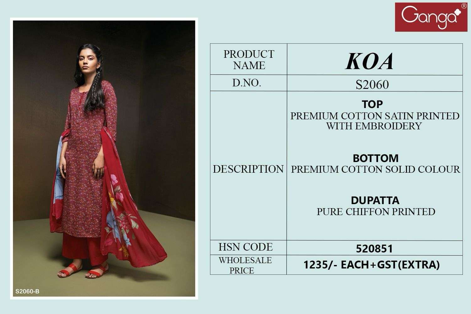 ganga koa 2060 fancy satin cotton branded suit exporters 0 2024 02 29 14 16 56