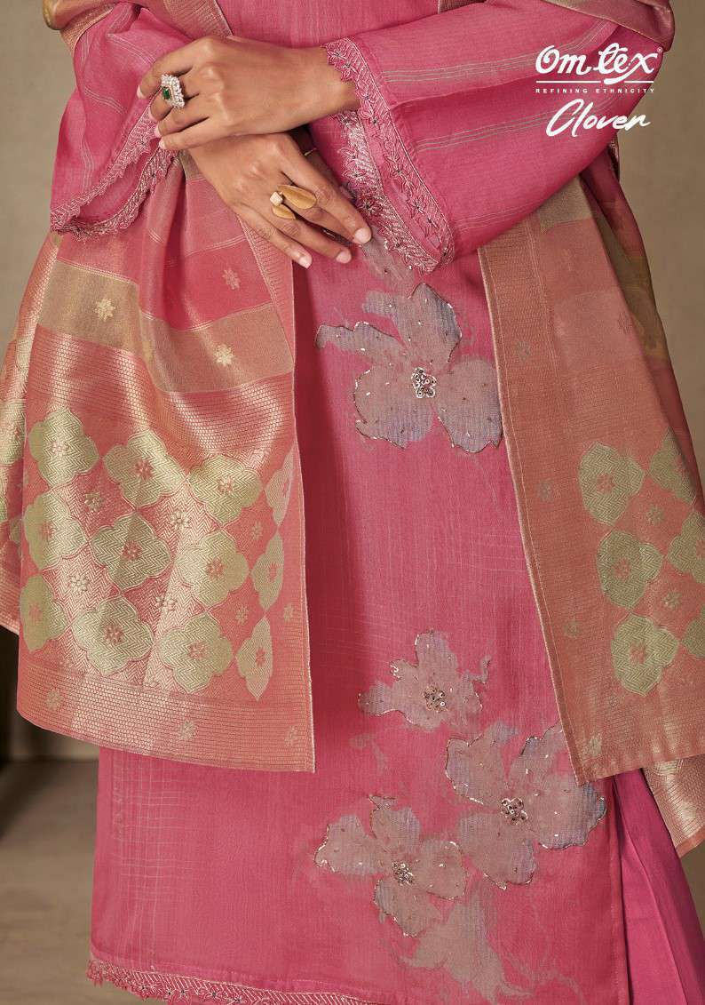 OMTEX CLOVER ORGANZA BRANDED LADIES SUIT COLLECTION WHOLESALE PRICE SUPPLIER 