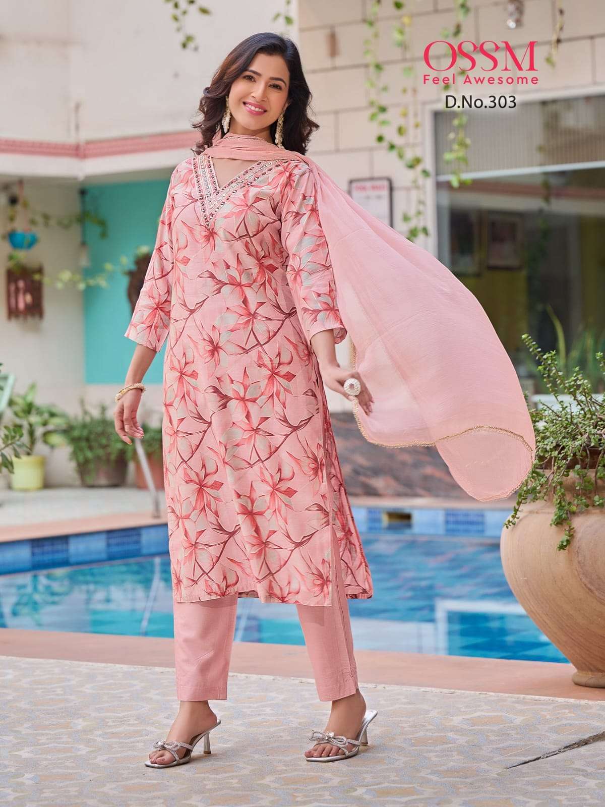 OSSM MUKAN VOL 3 MODEL PRINT KURTI PANT WITH DUPATTA LATEST CATALOGUE 2023