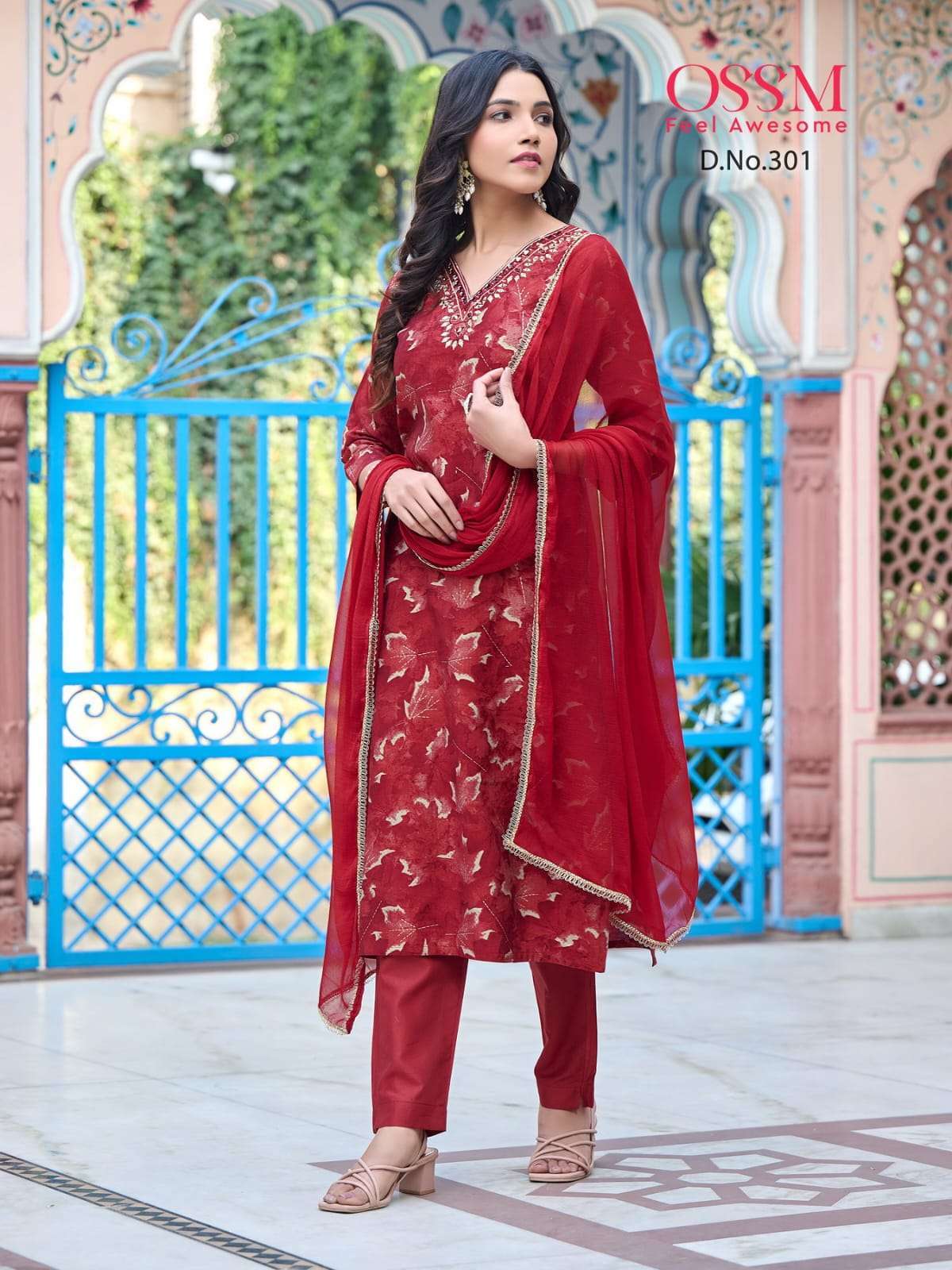 OSSM MUKAN VOL 3 MODEL PRINT KURTI PANT WITH DUPATTA LATEST CATALOGUE 2023