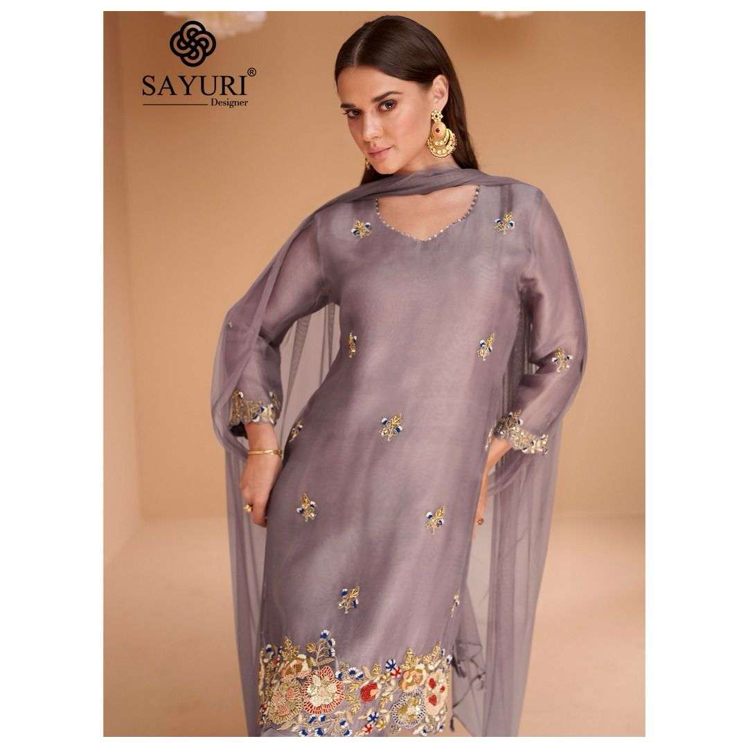 SAYURI DESIGNER CHANDNI DESIGNER STYLE SHARARA WEDDING WEAR DRESS NEW CATALOGUE 2023