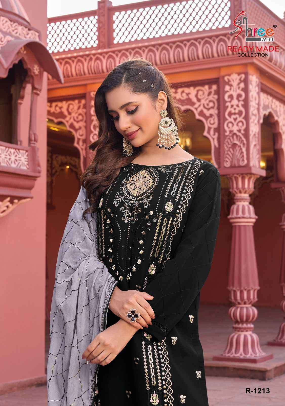 SHREE FABS R 1213 COLORS DESIGNER GEORGETTE PAKISTANI DRESS CATALOGUE WHOLESALE PRICE 