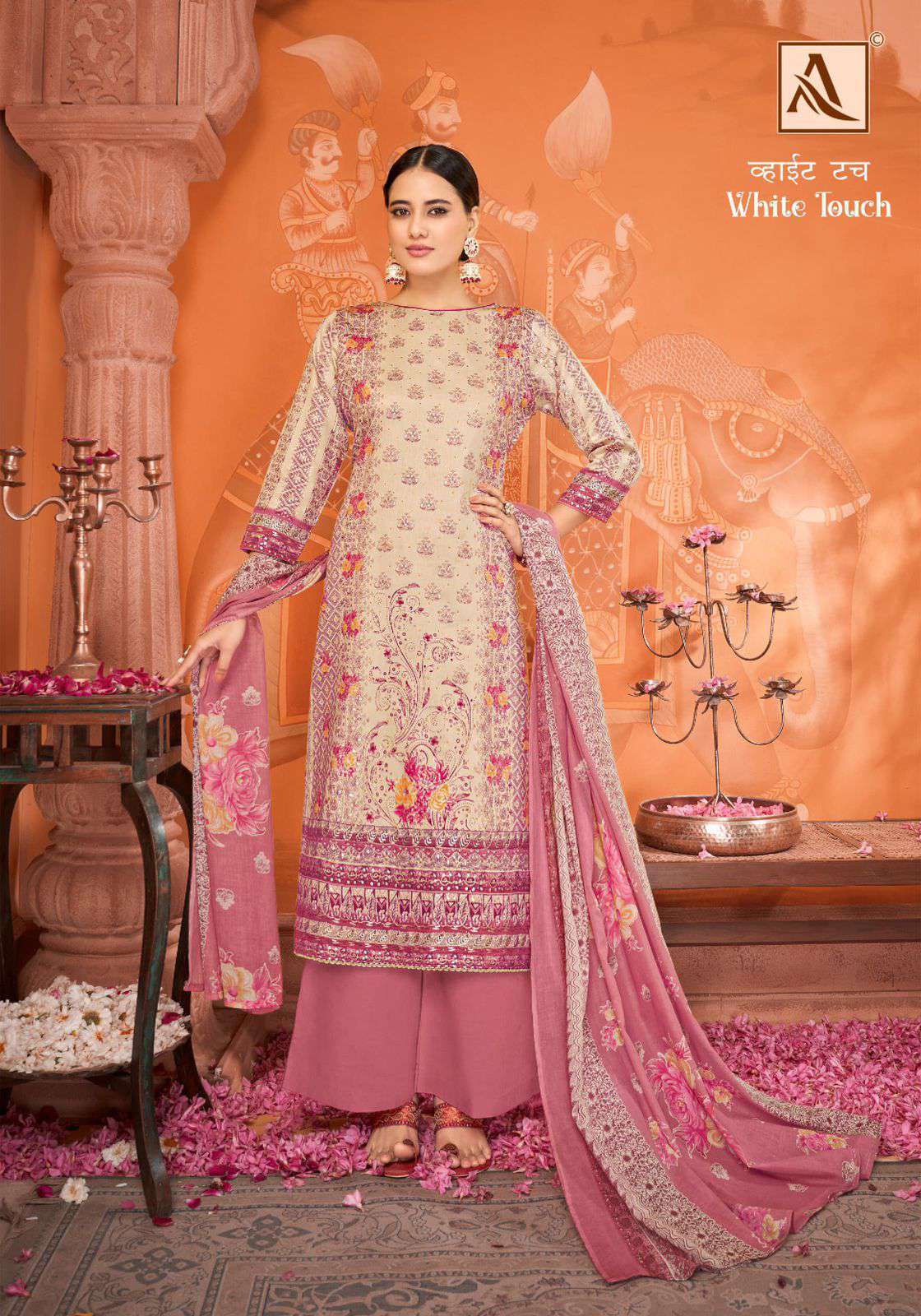 Embroidered Wedding Wear Pure Jam Cotton Suit