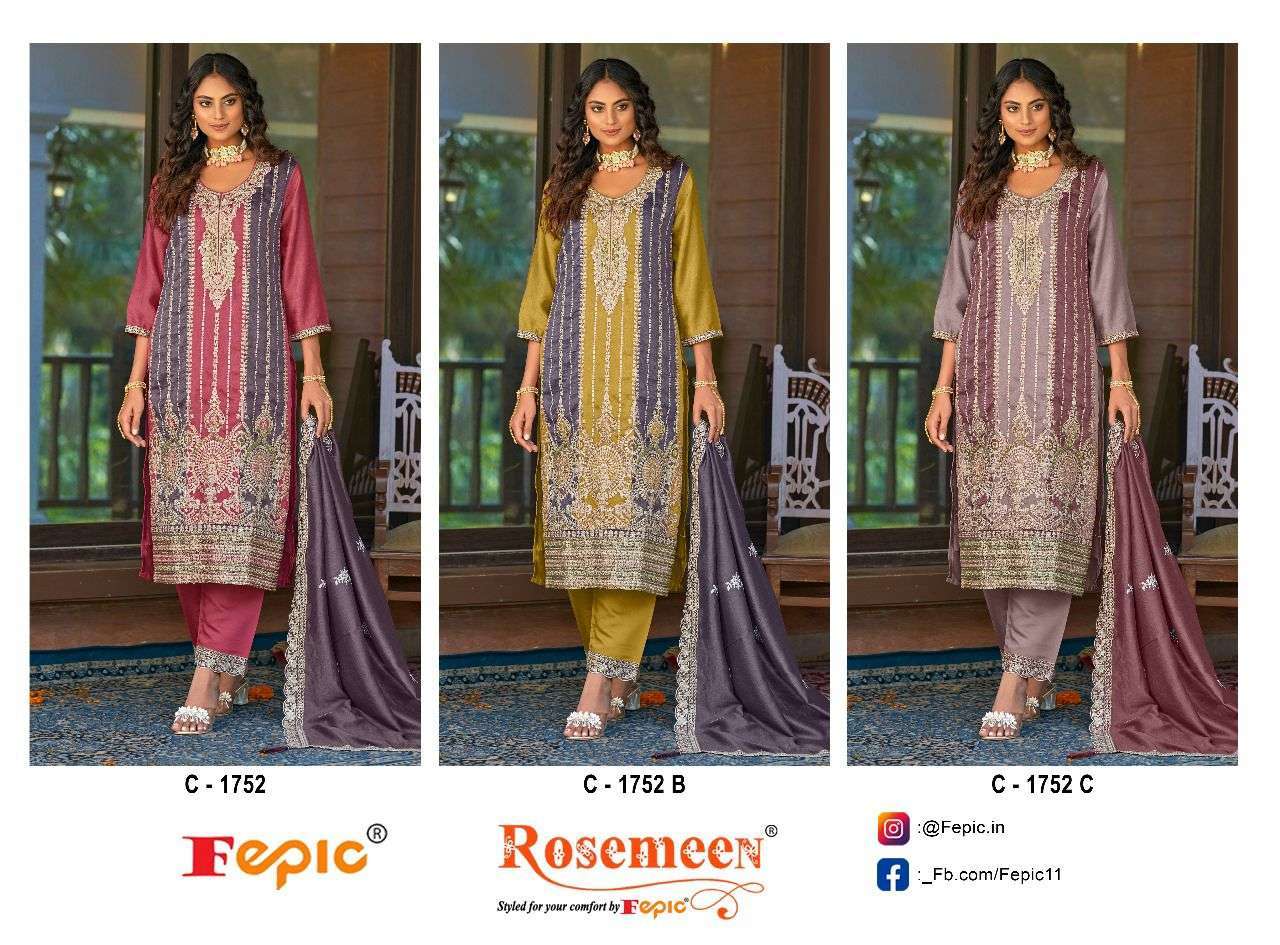 FEPIC CN 1752 COLORS DESIGNER PAKISTANI WORK COLLECTION SUIT