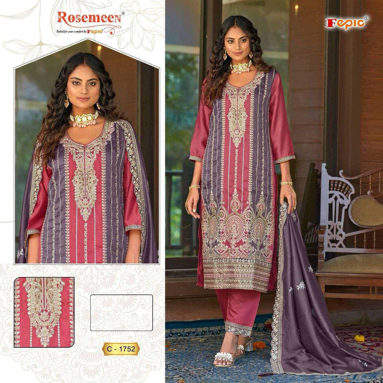 FEPIC CN 1752 COLORS DESIGNER PAKISTANI WORK COLLECTION SUIT