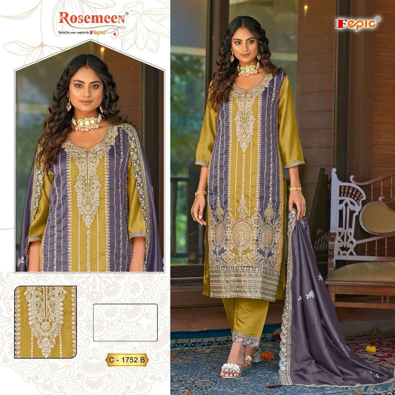 FEPIC CN 1752 COLORS DESIGNER PAKISTANI WORK COLLECTION SUIT
