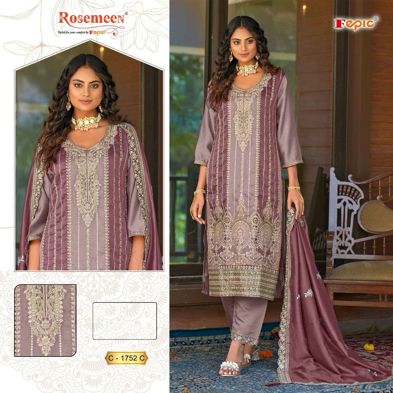 FEPIC CN 1752 COLORS DESIGNER PAKISTANI WORK COLLECTION SUIT