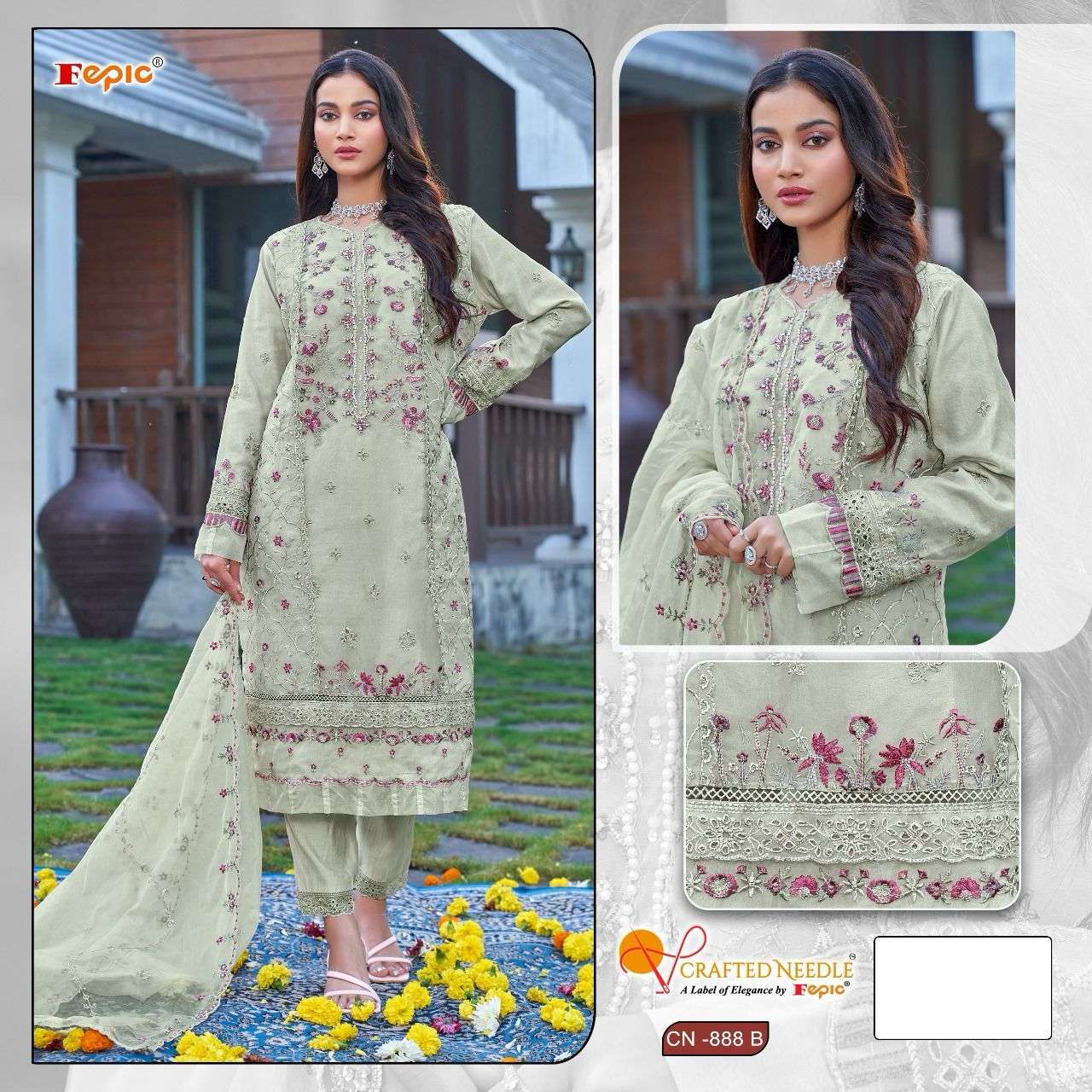 FEPIC CN 888 COLORS DESIGNER PAKISTANI DRESS SUPPLIER WHOLESALE PRICE 