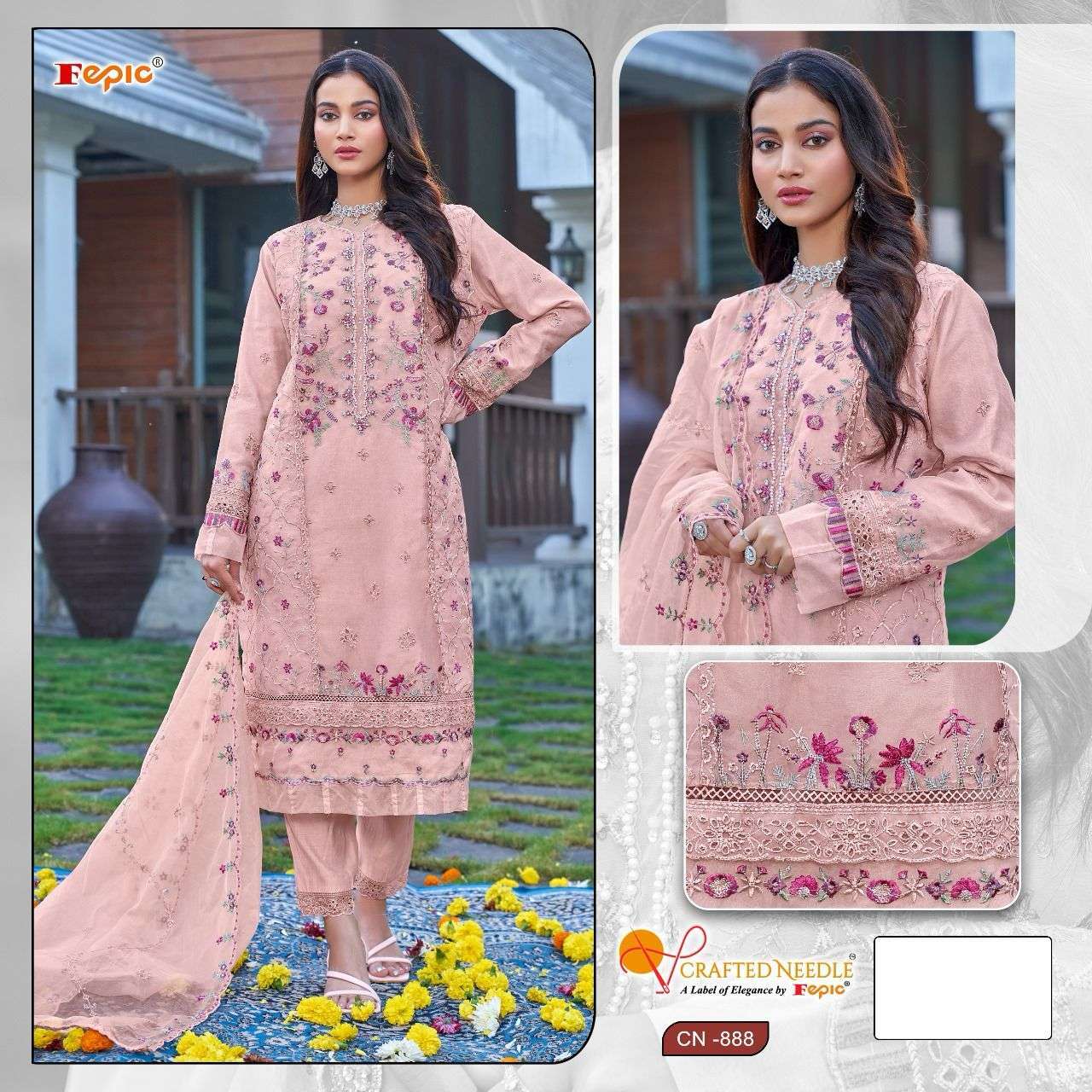 FEPIC CN 888 COLORS DESIGNER PAKISTANI DRESS SUPPLIER WHOLESALE PRICE 