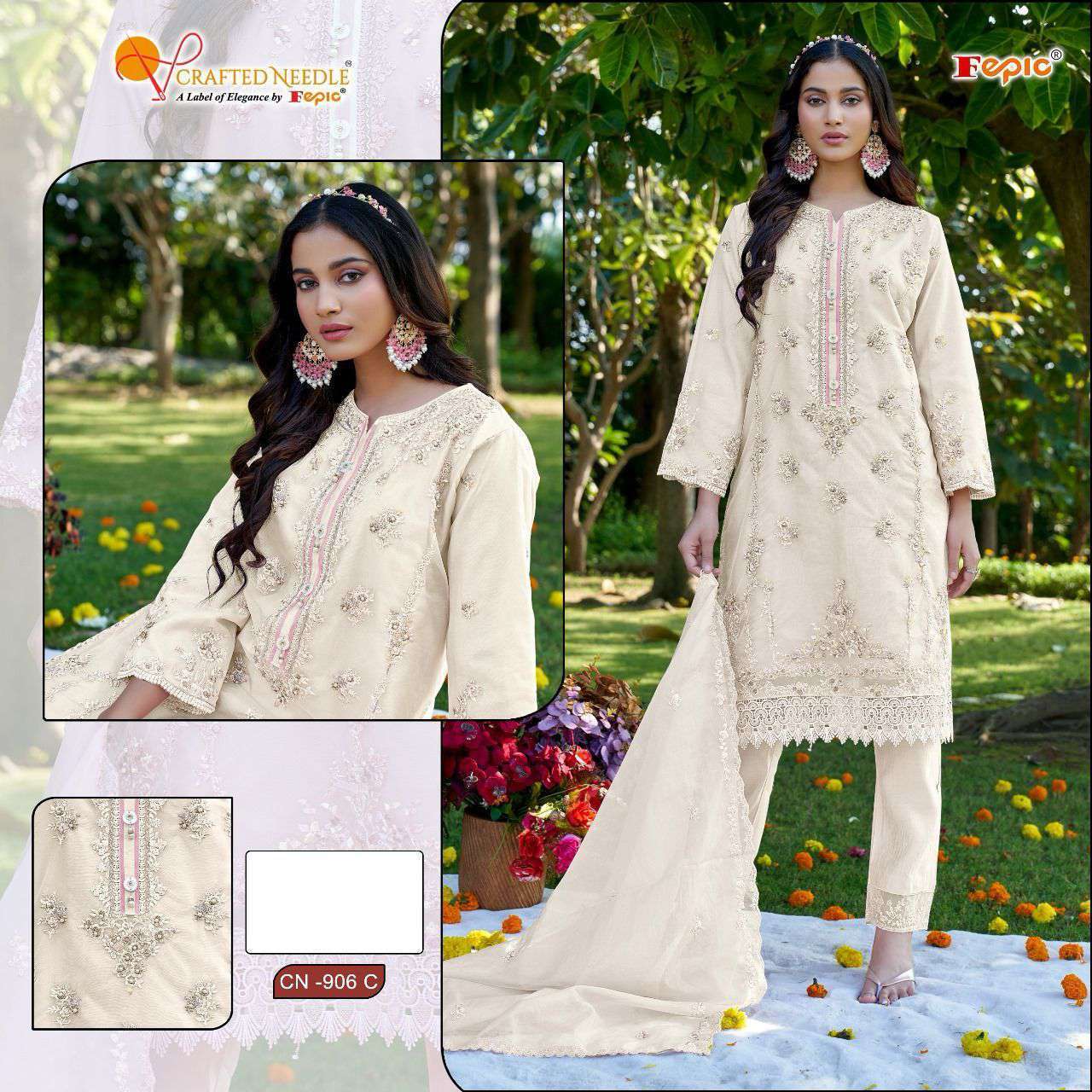 FEPIC CN 906 COLORS READYMADE PAKISTANI DESIGNER WEDDING WEAR COLLECTION 