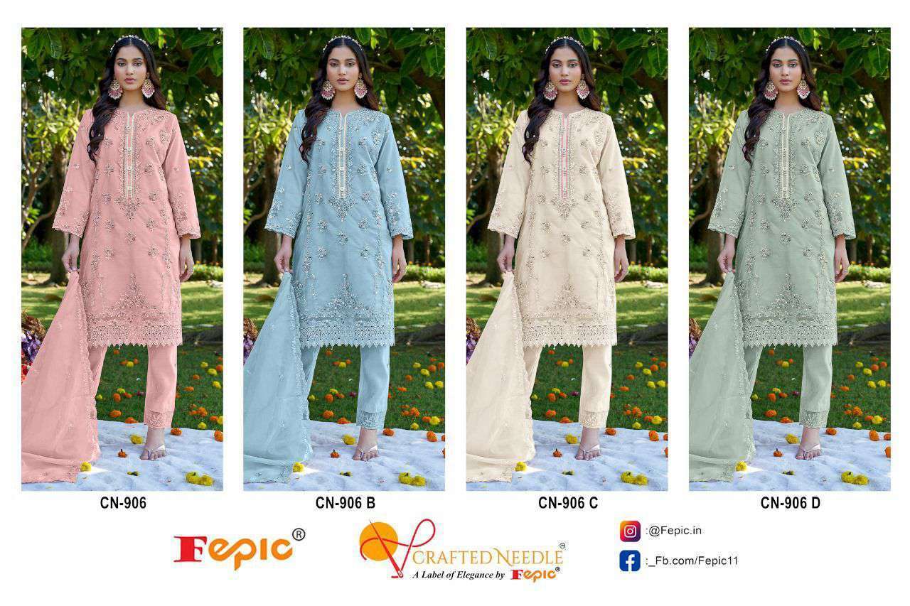 FEPIC CN 906 COLORS READYMADE PAKISTANI DESIGNER WEDDING WEAR COLLECTION 