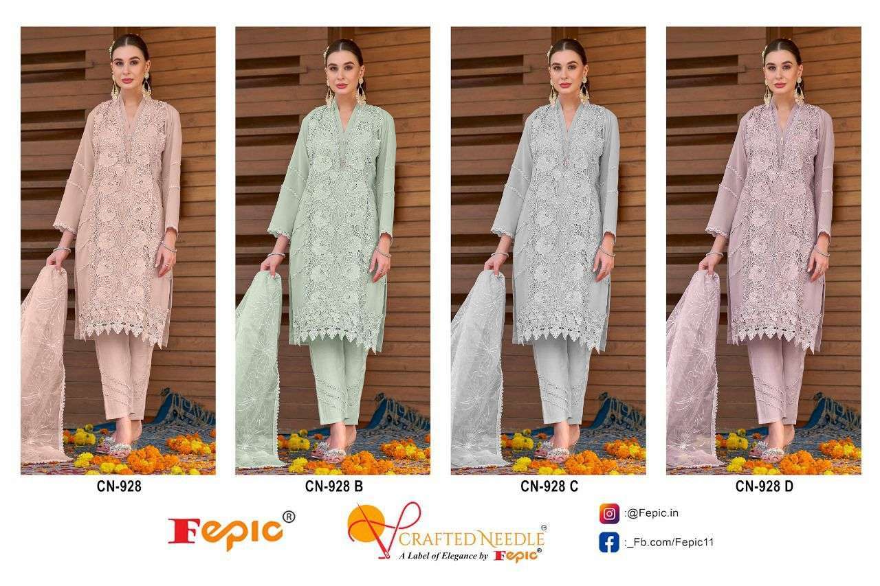 FEPIC CN 928 COLORS DESIGNER PAKISTANI DRESS SUPPLIER WHOLESALE PRICE 