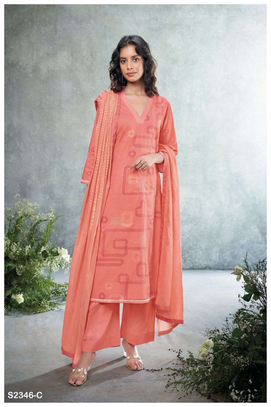 GANGA KENYA 2346 COTTON SUIT GANGA CATALOG EXPORTER 