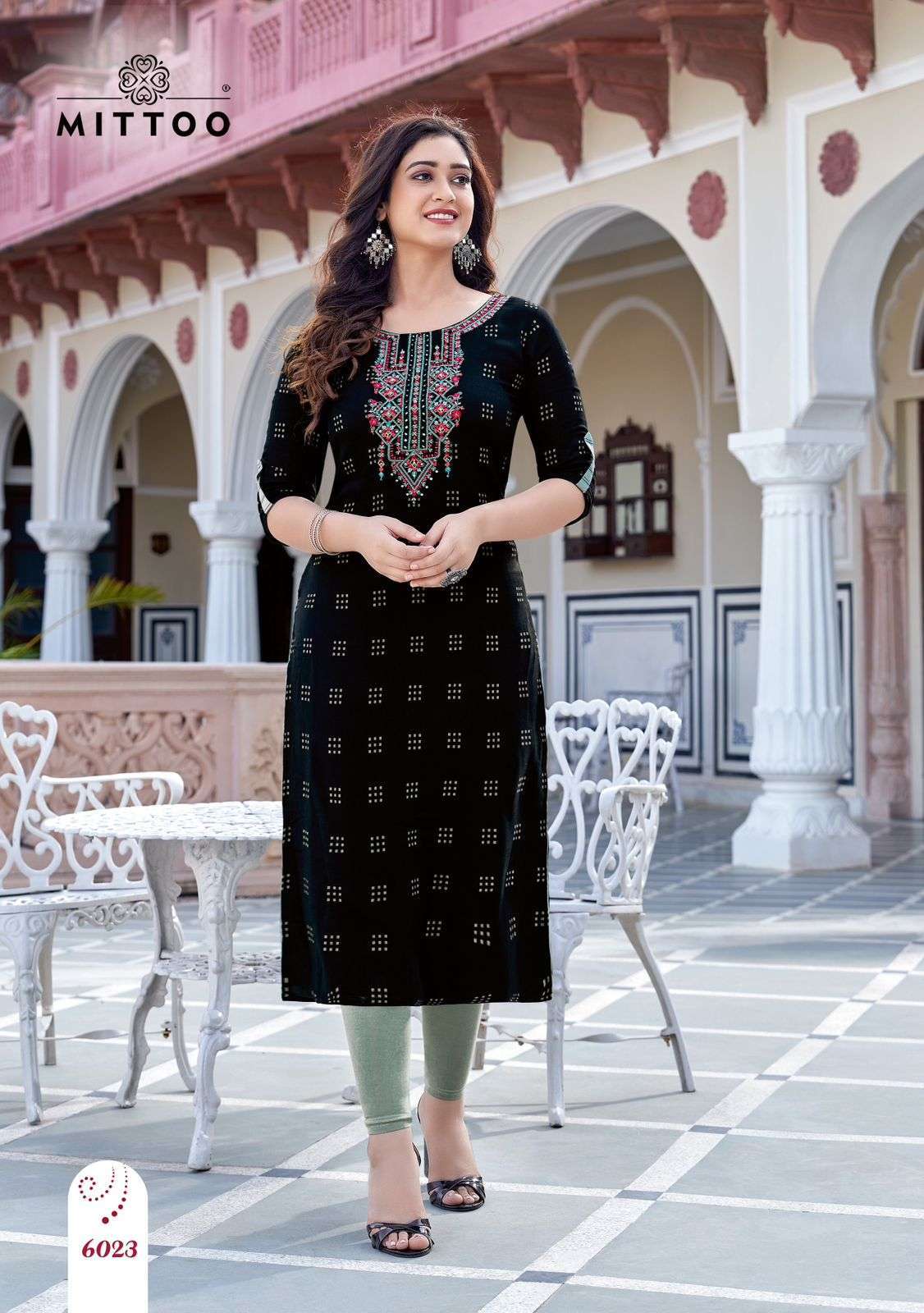 VICTORIA VOL 7 BY DIYA TRENDS BRAND - CLASSY REYON FOIL PRINTED STRAIGHT  KURTI WITH FANCY EMBROIDERY WORK - WHOLESALER AND DEALER