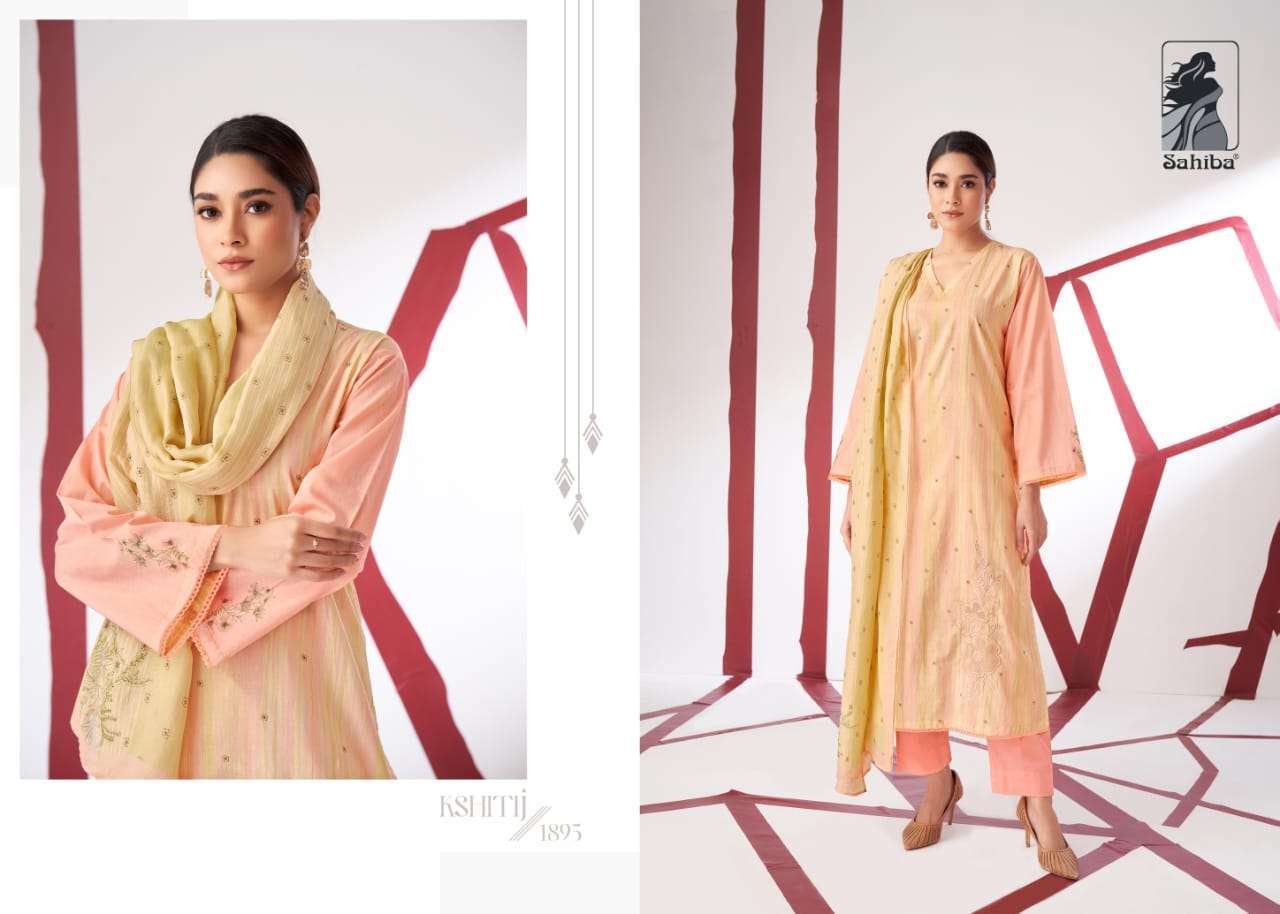 SAHIBA KSHITIJ ELEGANT COTTON NEW COLLECTION CATALOGUE WHOLESALE PRICE 2024