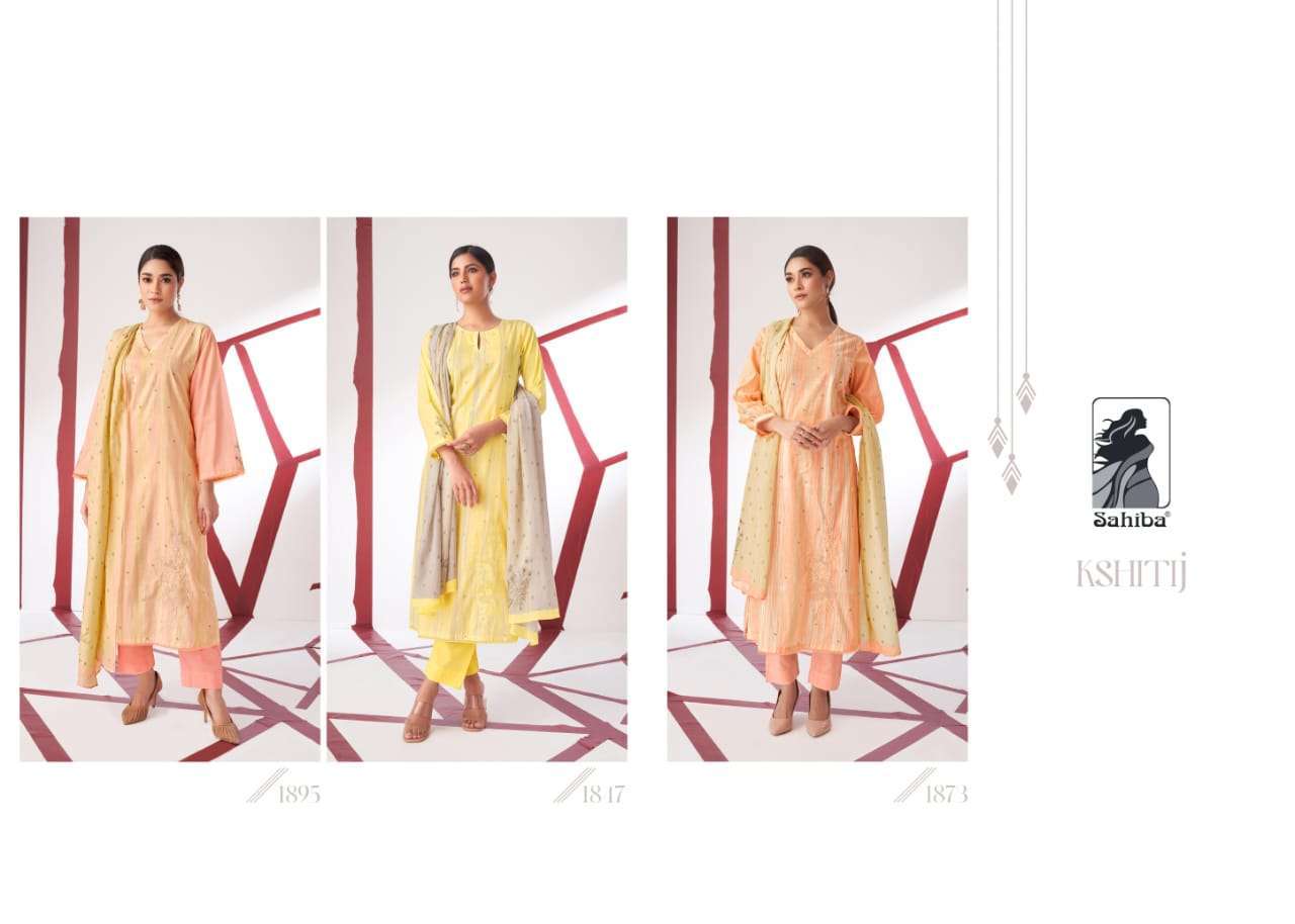 SAHIBA KSHITIJ ELEGANT COTTON NEW COLLECTION CATALOGUE WHOLESALE PRICE 2024