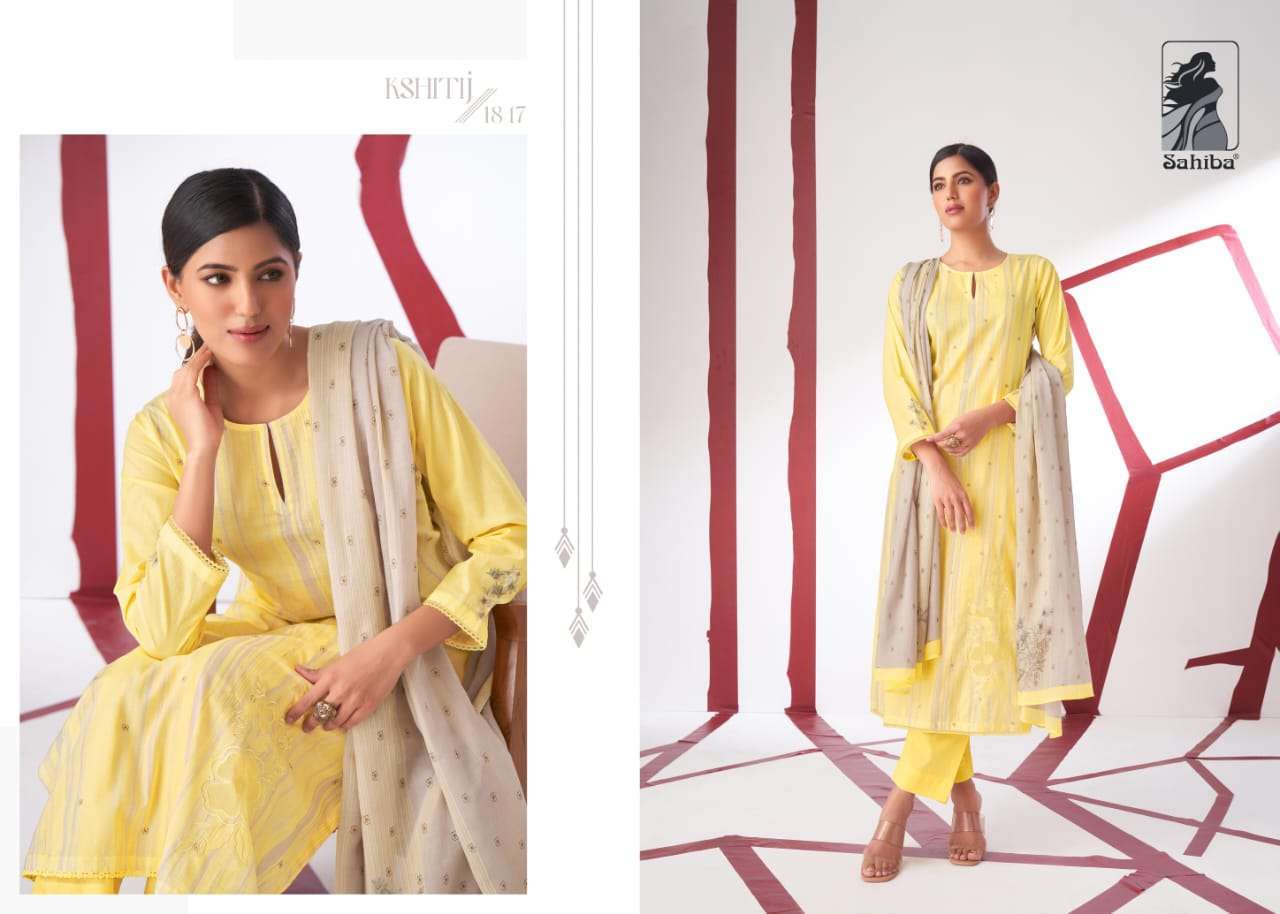 SAHIBA KSHITIJ ELEGANT COTTON NEW COLLECTION CATALOGUE WHOLESALE PRICE 2024