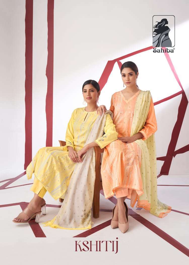 SAHIBA KSHITIJ ELEGANT COTTON NEW COLLECTION CATALOGUE WHOLESALE PRICE 2024