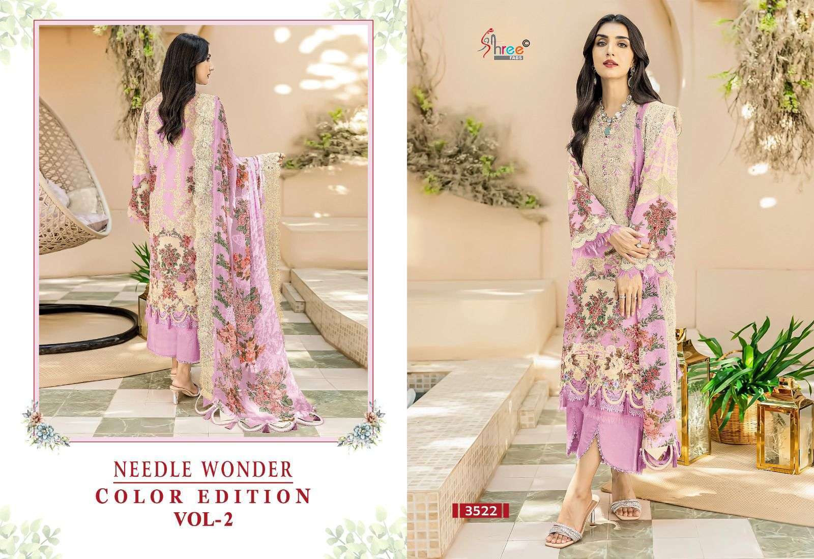 SHREE FABS NEEDLE WONDER COLOR EDITION VOL 2 PAKISTANI SUMMER COLLECTION SUPPLIER 