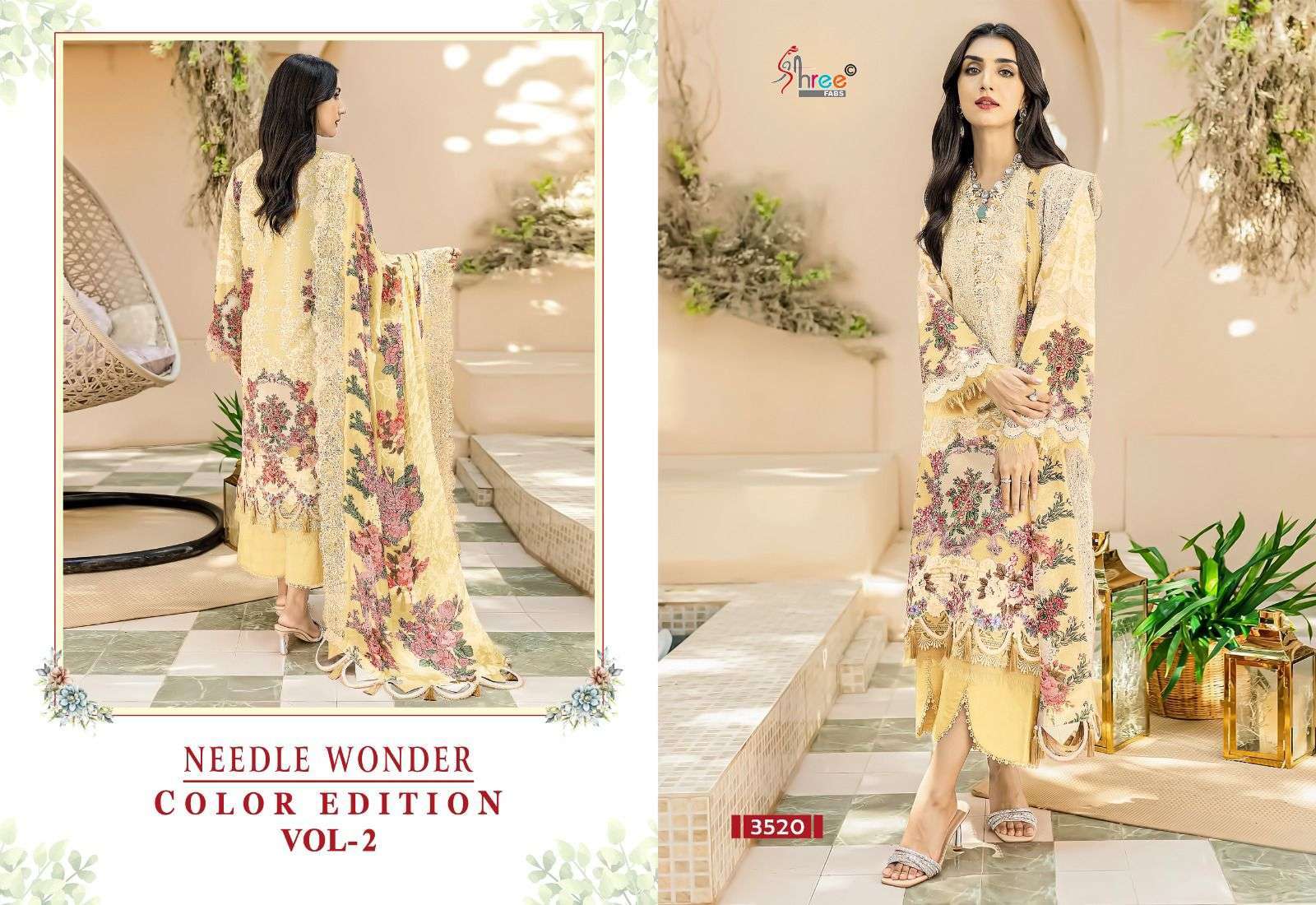 SHREE FABS NEEDLE WONDER COLOR EDITION VOL 2 PAKISTANI SUMMER COLLECTION SUPPLIER 