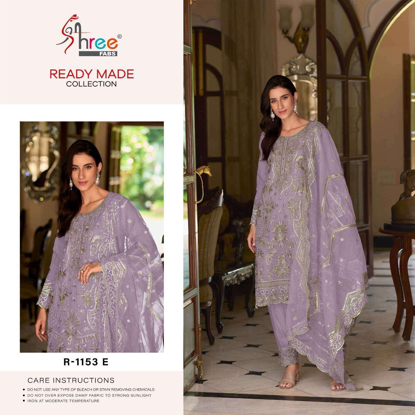 SHREE FABS R 1153 COLORS VOL 2 ORGANZA EMBROIDERY READYMADE SUIT COLLECTION WHOLESALE PRICE 