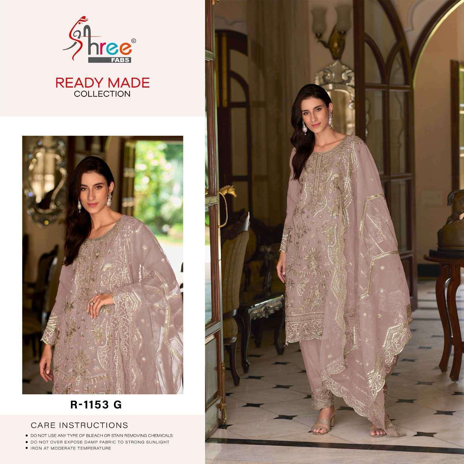 SHREE FABS R 1153 COLORS VOL 2 ORGANZA EMBROIDERY READYMADE SUIT COLLECTION WHOLESALE PRICE 