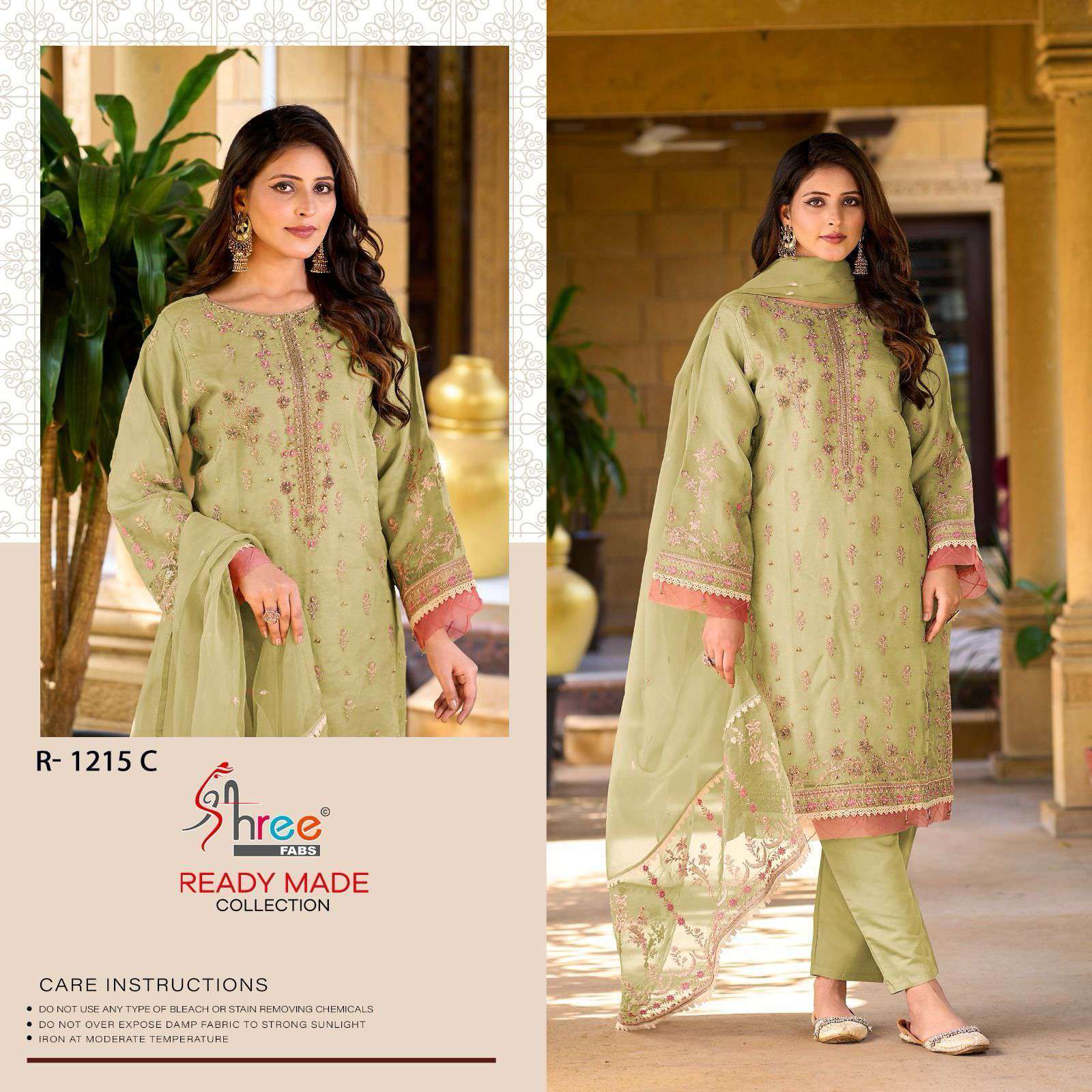 SHREE FABS R 1215 COLORS NEW DESIGNS PAKISTANI READYMADE SUIT EXPORTER