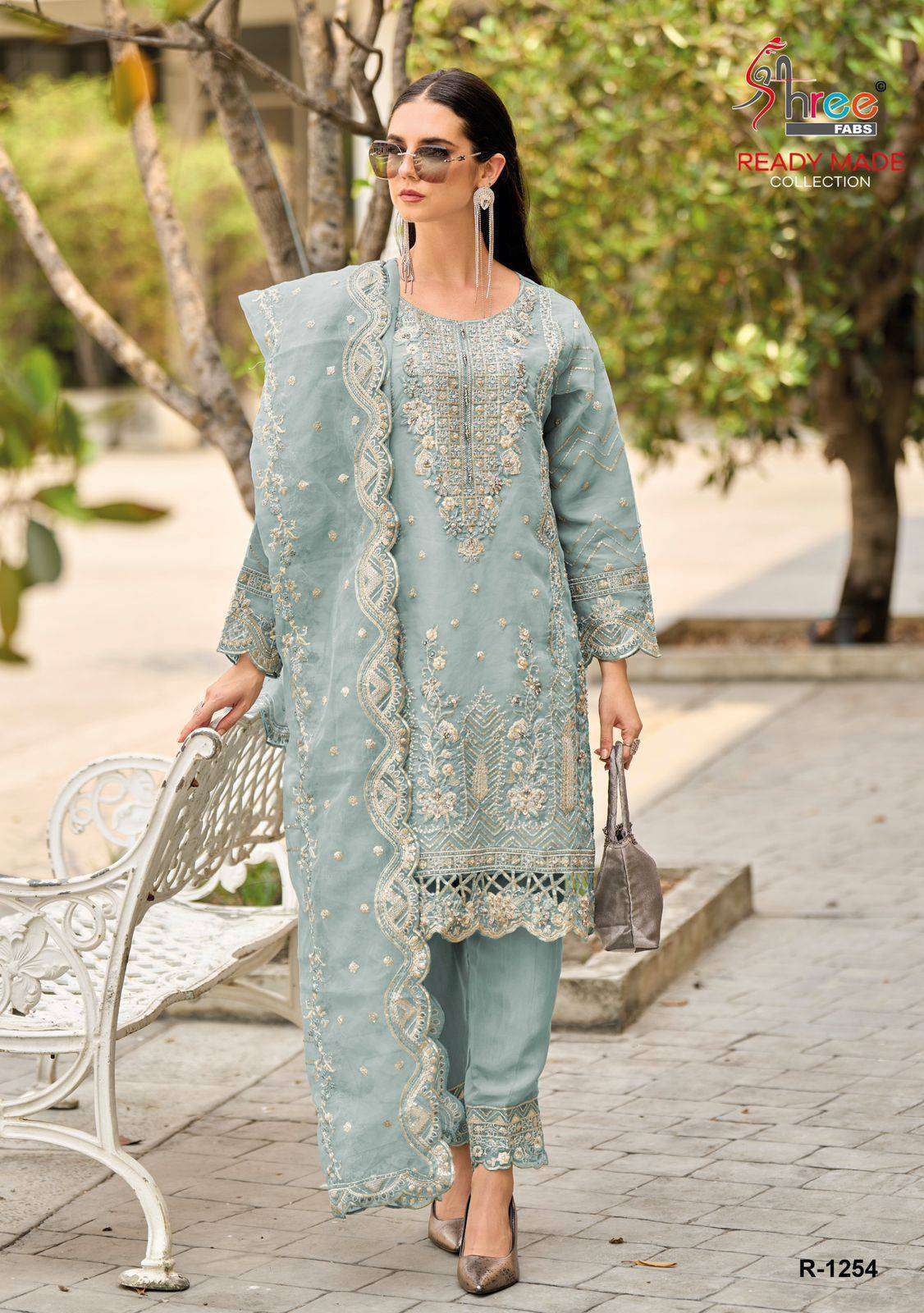 SHREE FABS R 1254 COLORS PARTY WEAR PAKISTANI READYMADE SUIT COLLECTION WHOLESALE PRICE 2024