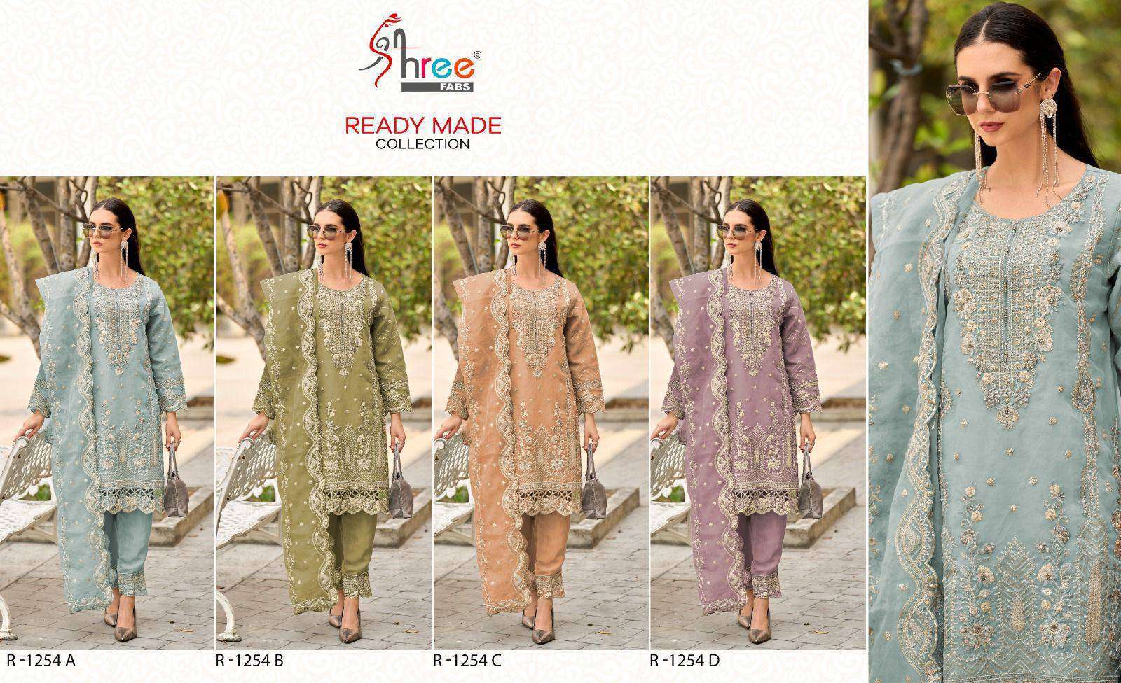 SHREE FABS R 1254 COLORS PARTY WEAR PAKISTANI READYMADE SUIT COLLECTION WHOLESALE PRICE 2024