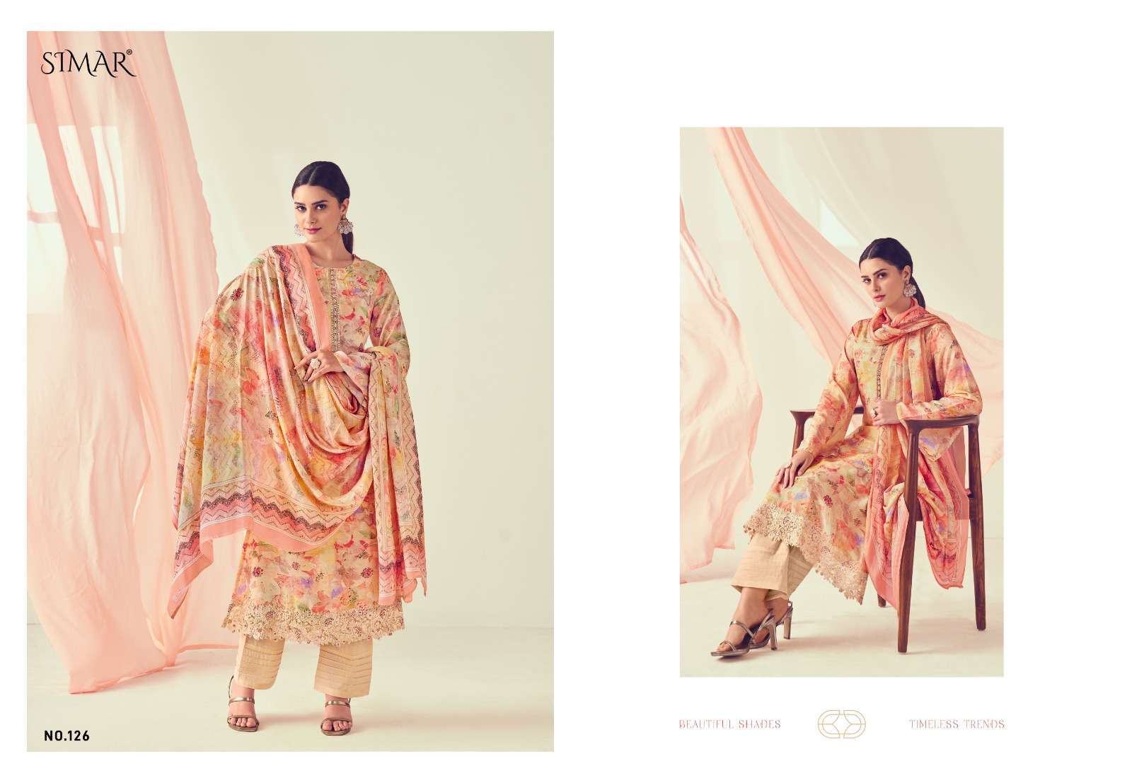 GLOSSY SIMAR HASEEN A HIT LIST COLLECTION MUSLIN SUIT CATALOG DEALERS 