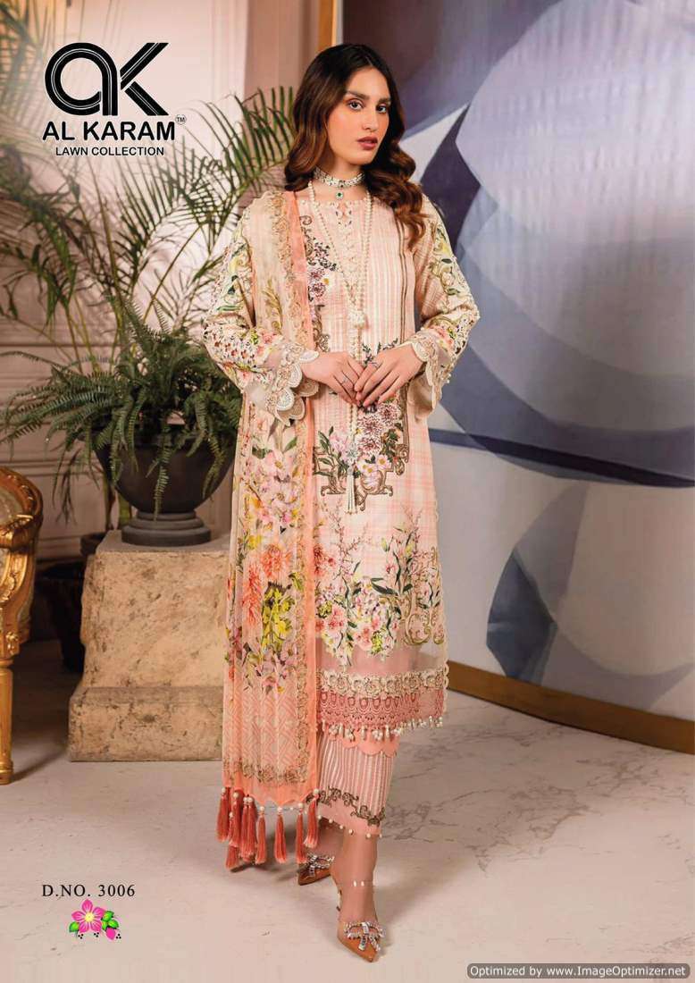 AL KARAM FLORENCE VOL 3 COTTON SUIT CATALOG WHOLESALER IN SURAT 2024