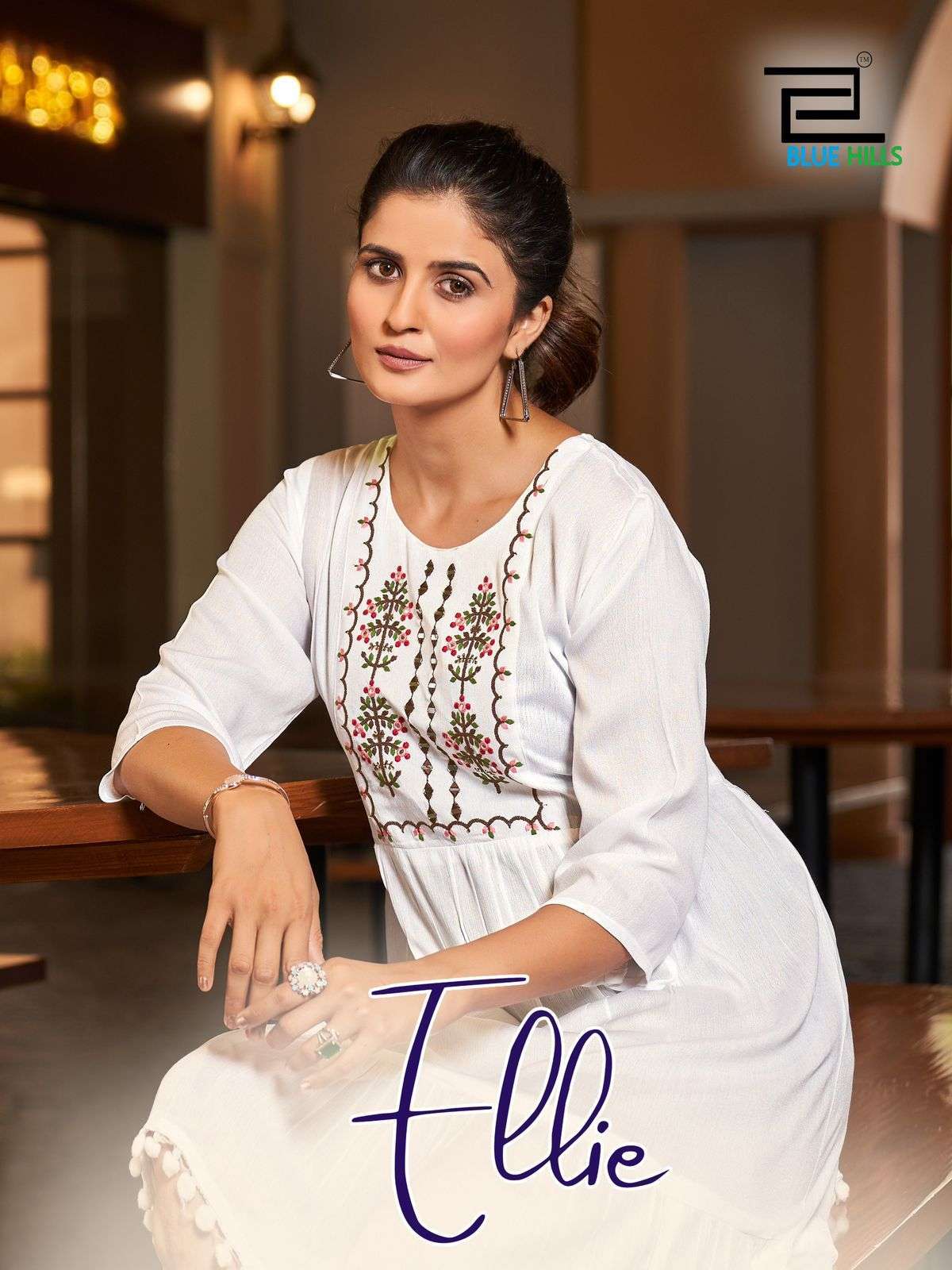 BLUE HILLS ELLIE LADIES WEAR FROCK STYLE KURTI CATALOGUE SUPPLIER 2024